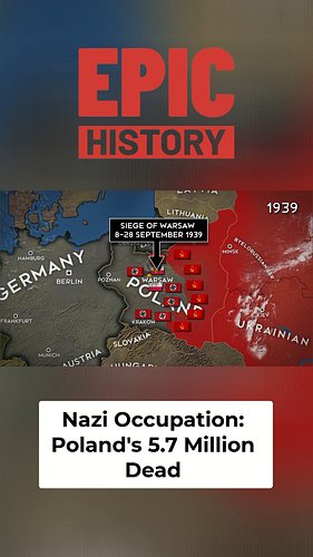 Poland 1939: Warsaw falls to Nazi bombardment. 200,000 soldiers killed or captured. One in five Poles will die in the occupat...