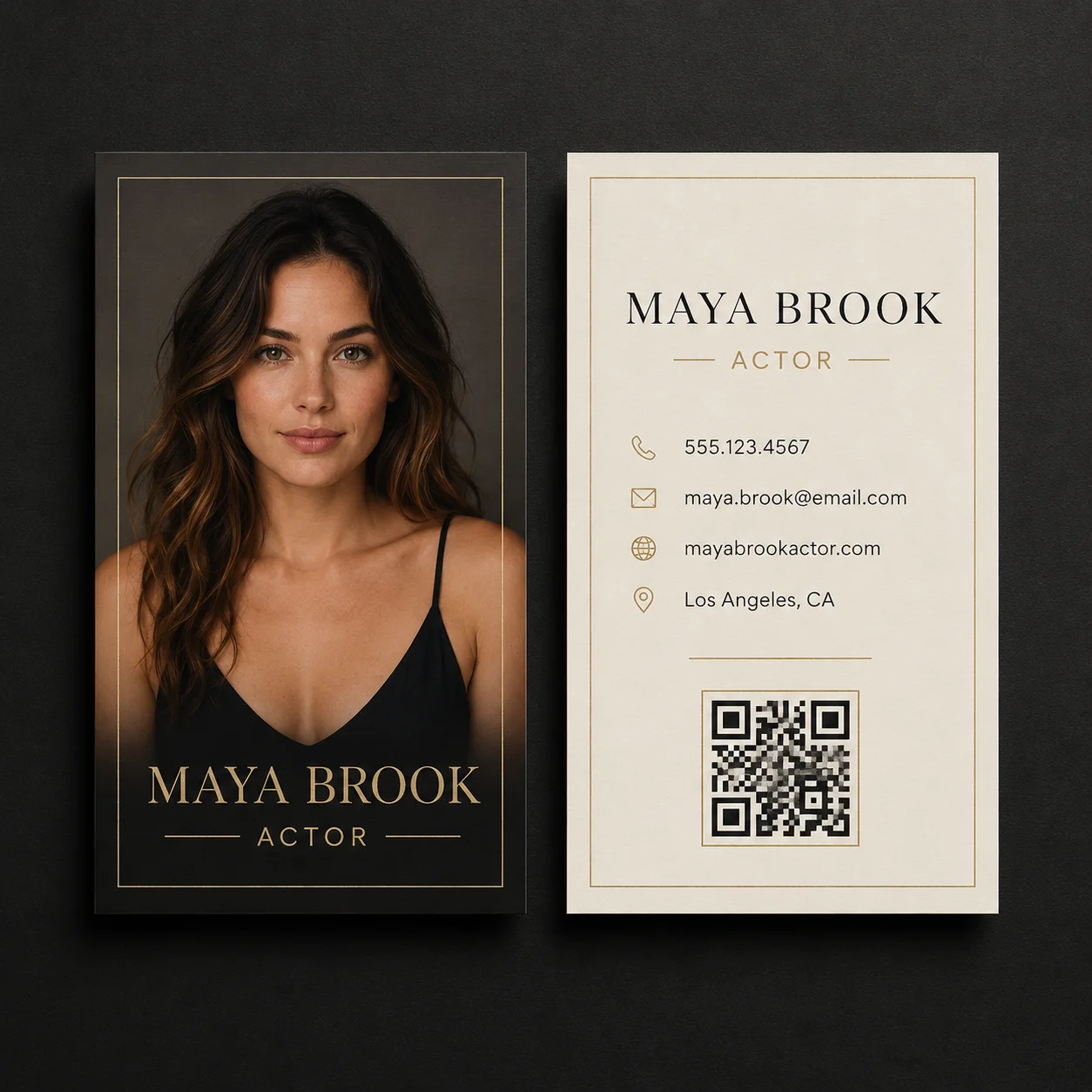 Custom Actor Calling Card + QR Code product image (1)