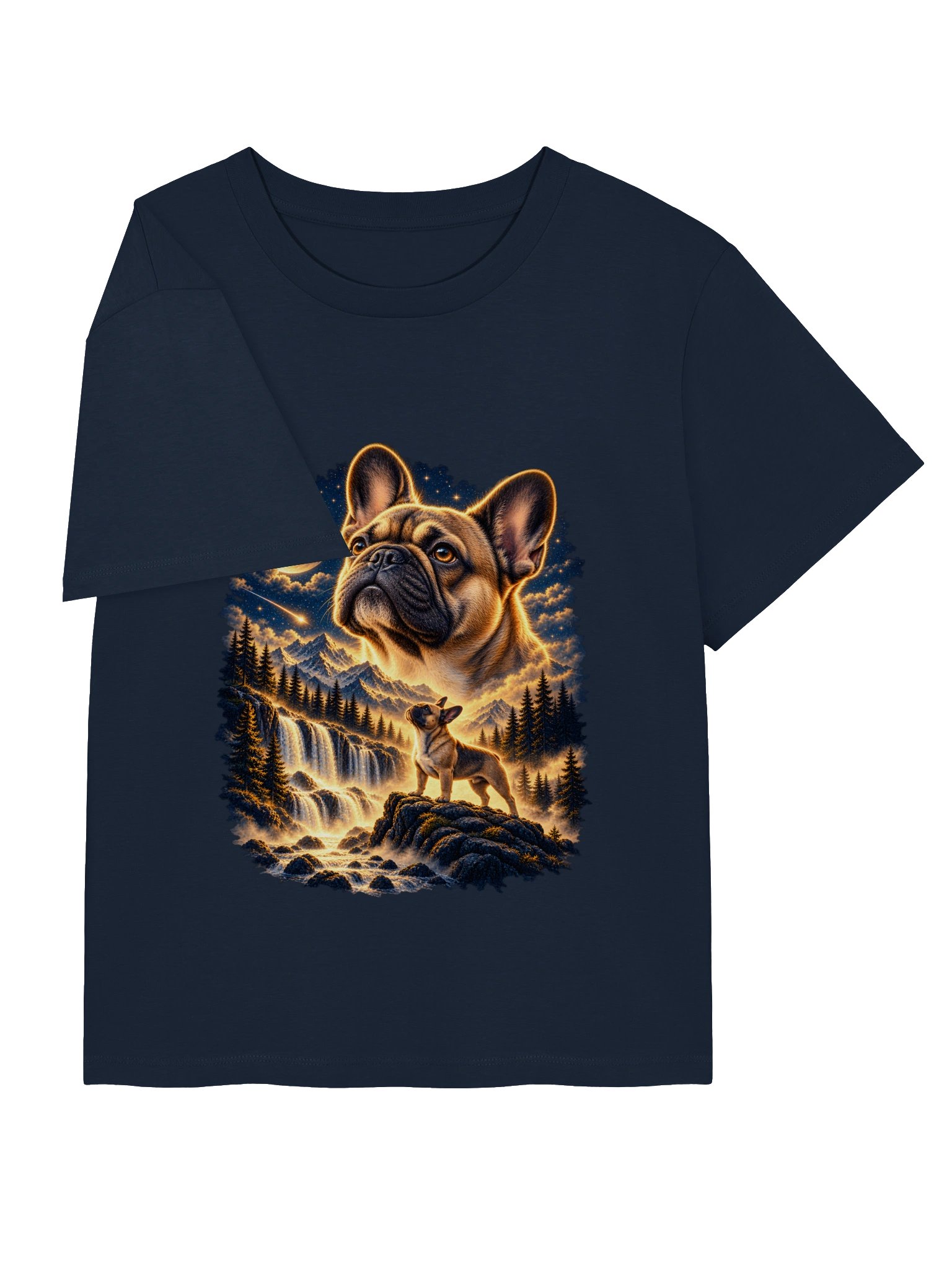 French Bulldog Graphic T-Shirt | Moonlit Nature Art Tee product image (43)