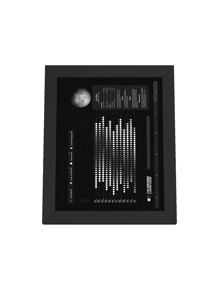 Cuadro Minimalista de las Fases Lunares de 2026 product image (1)