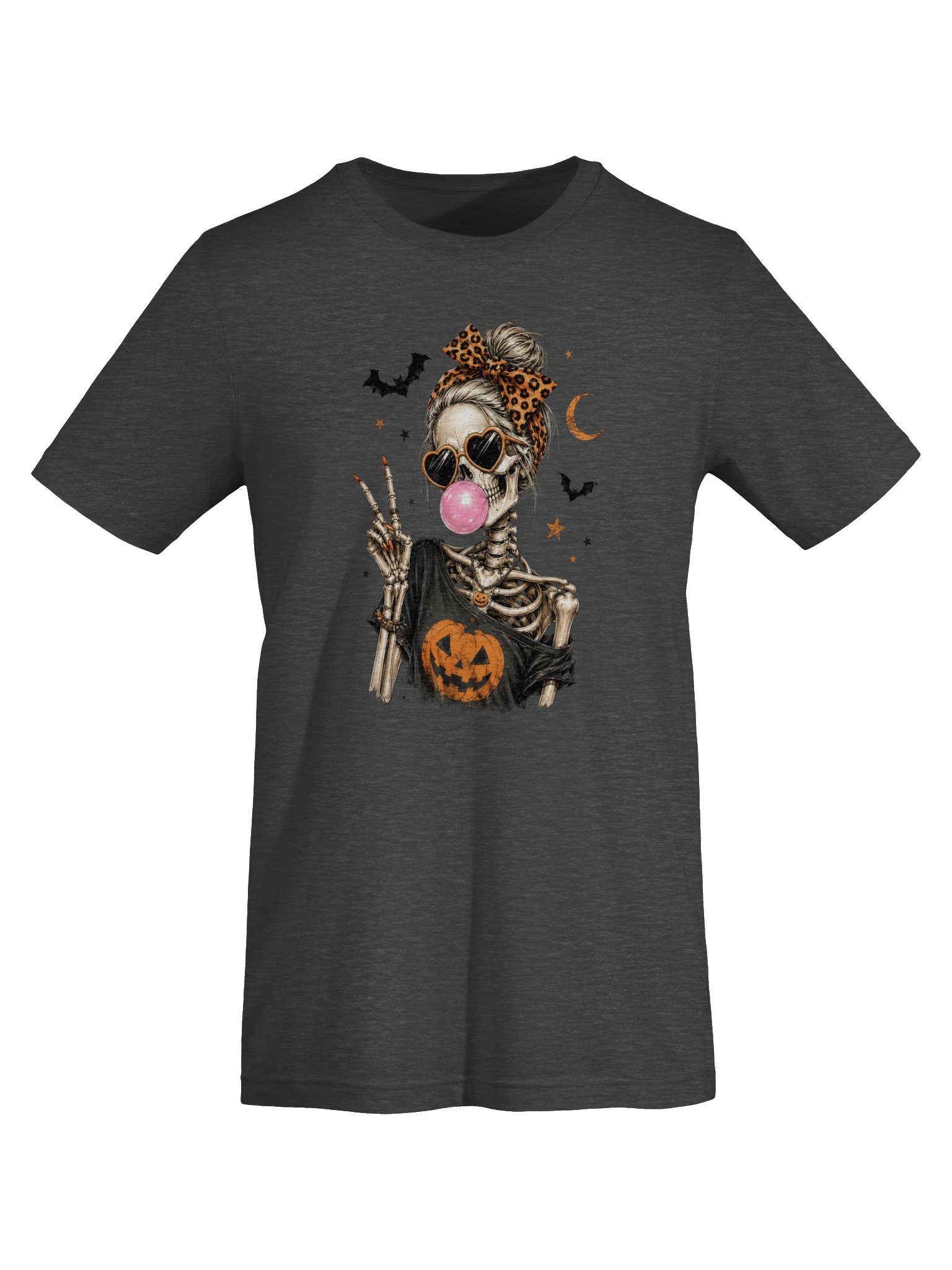 Spooky Skeleton Girl T-Shirt | Girly Halloween Graphic Tee product image (31)