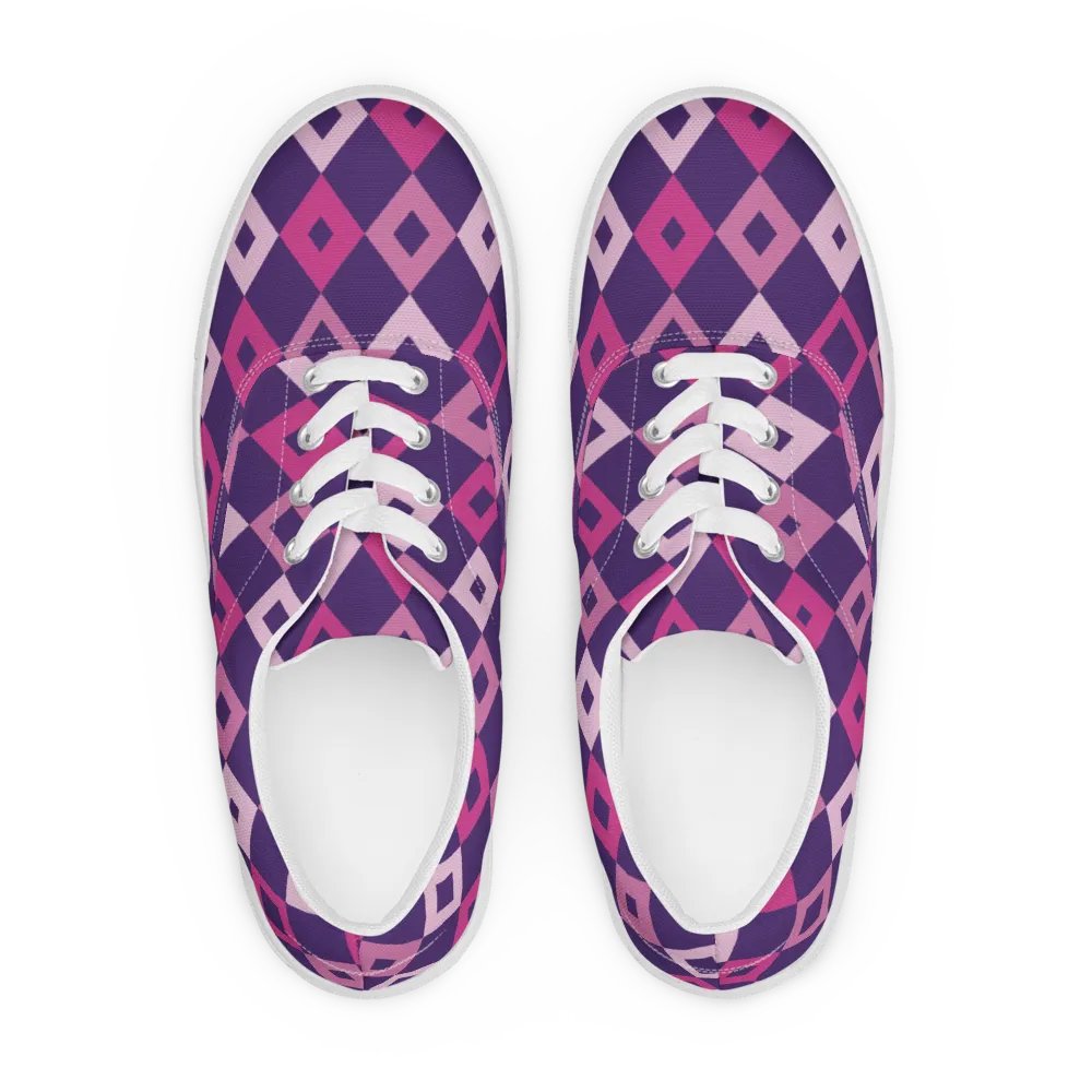 Geometric Harmony Men's Lace Up Canvas Shoes product image (8)