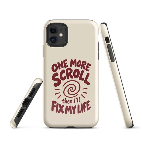 One More Scroll iPhone Case - Cream