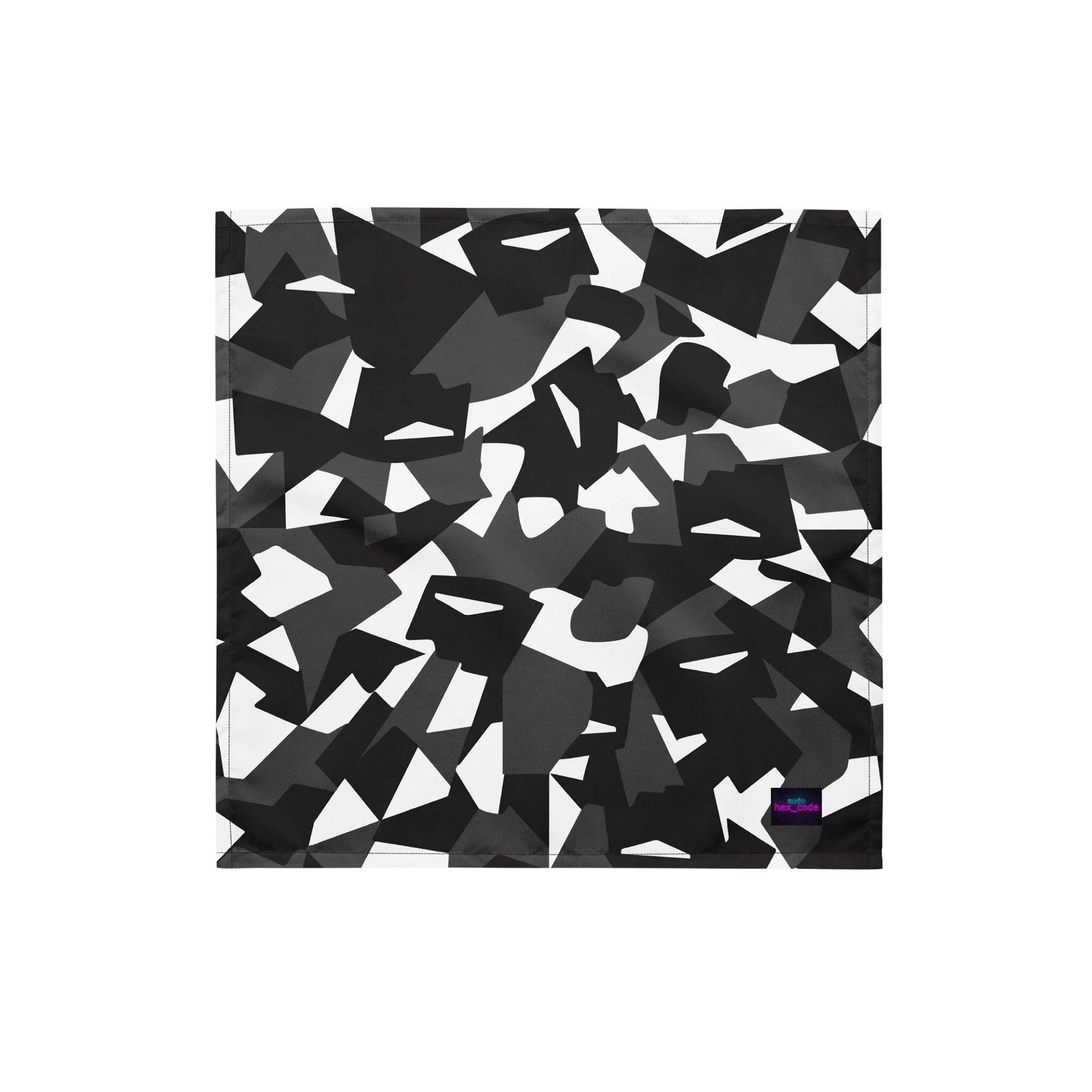Anti-Surveillance CV Dazzle Bandana | #4D4D4D Gray product image (2)