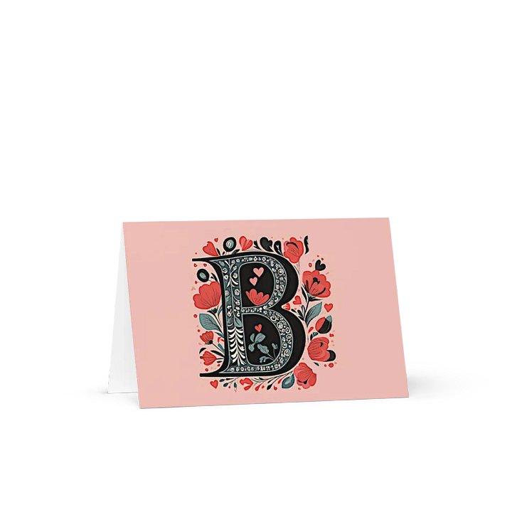 Valentine’s Monogram Letter B(3) Card product image (1)
