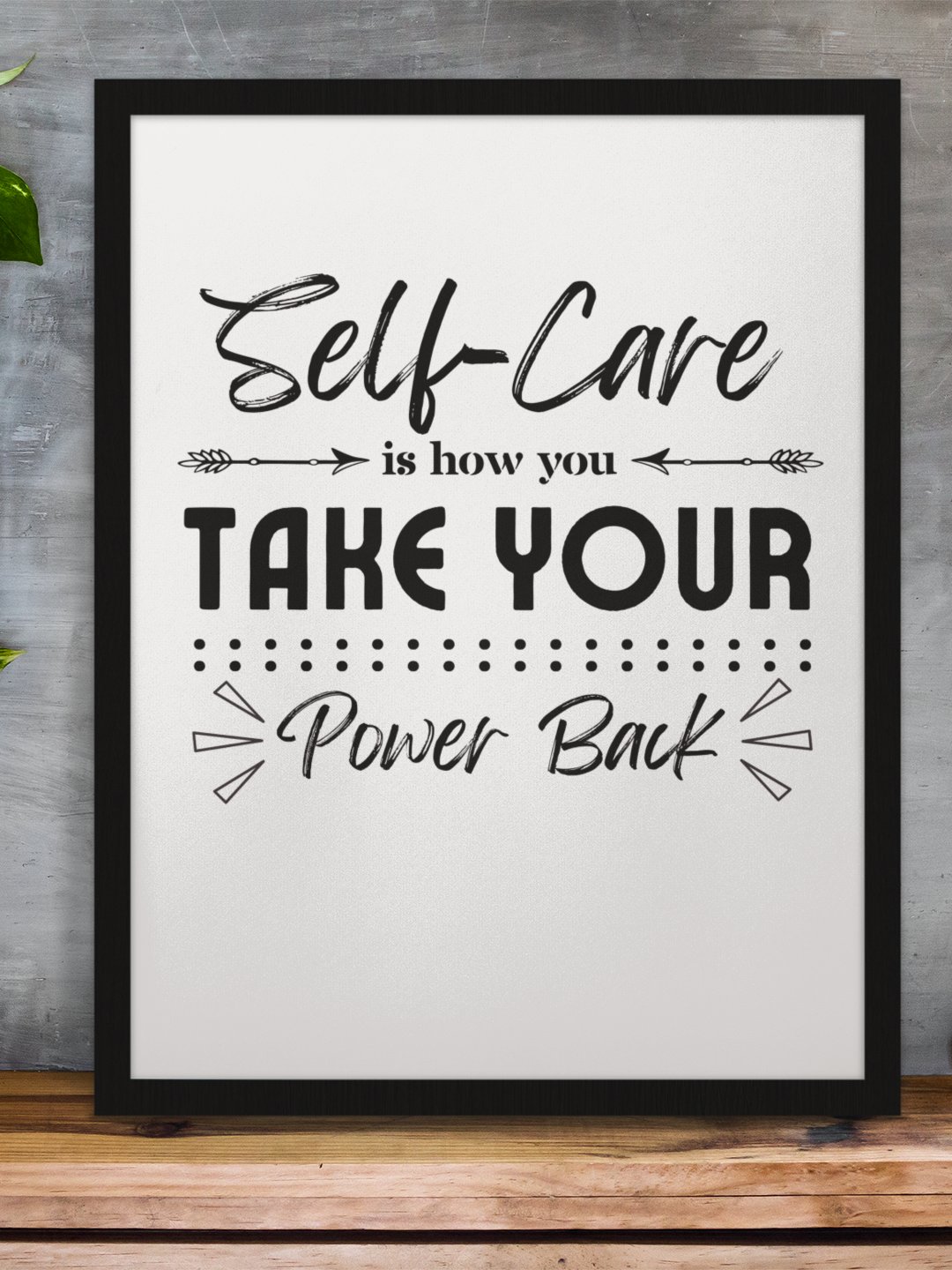 Self-Care Inspirational Eco-Friendly Framed Poster. product image (3)
