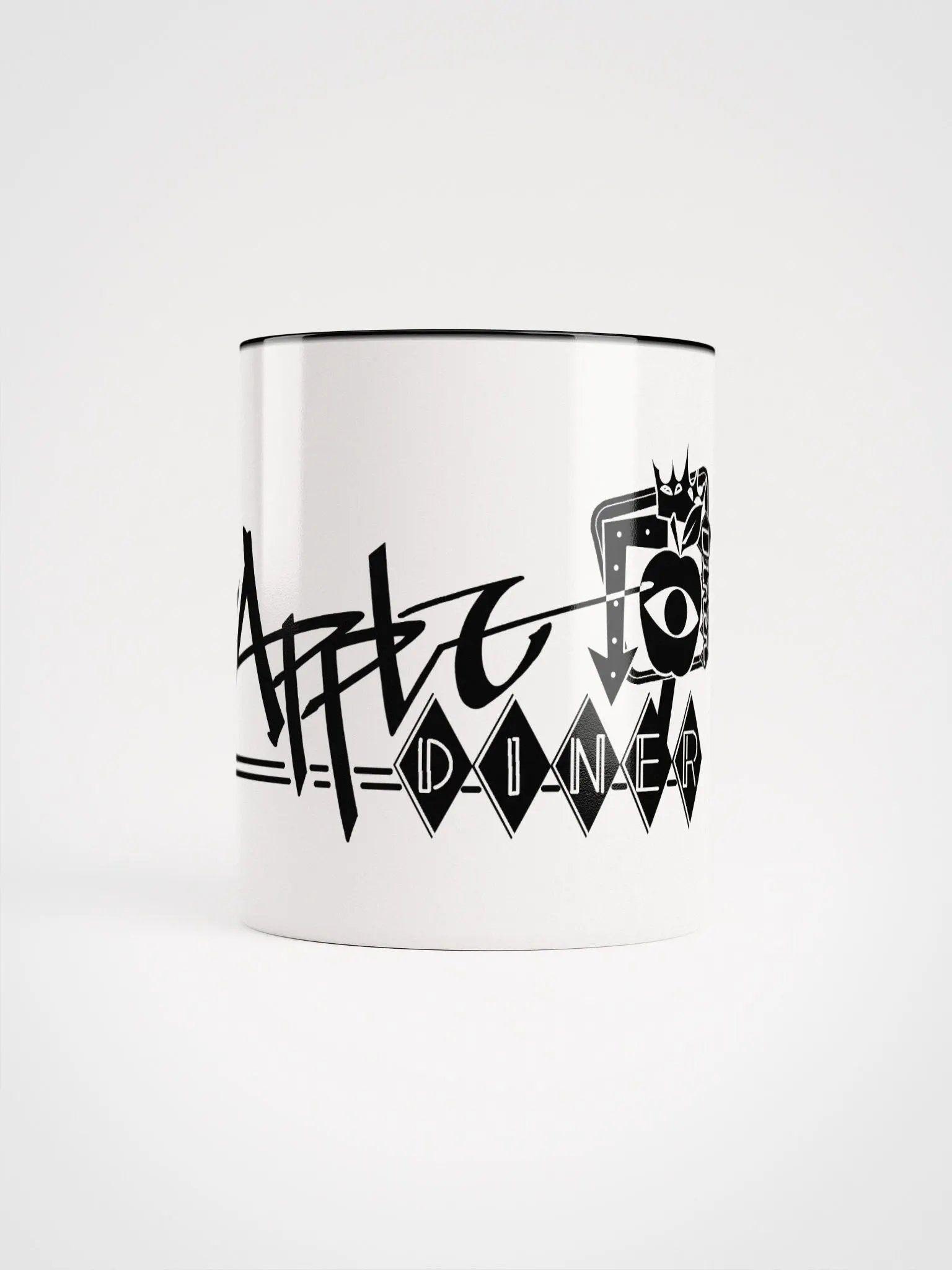 King Apple Diner (Black) ✦ Ceramic Mug with Color Inside product image (58)