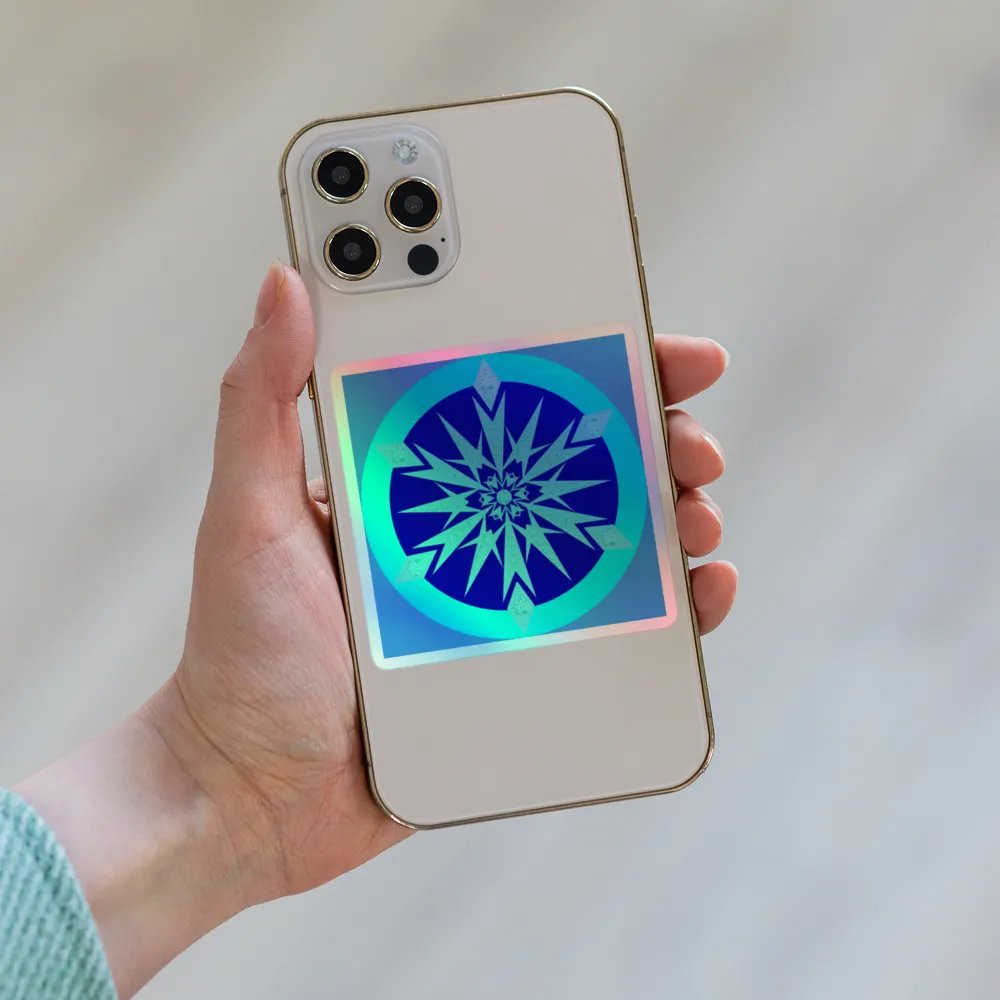 snowflake holo sticker product image (8)