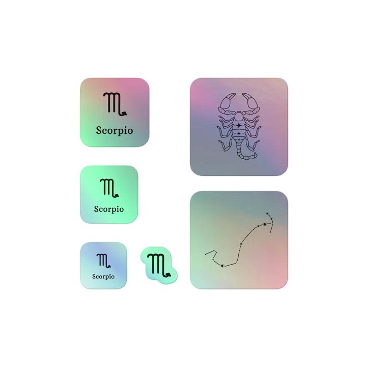 Zodiac Scorpio - Holographic Sticker Set product image (1)