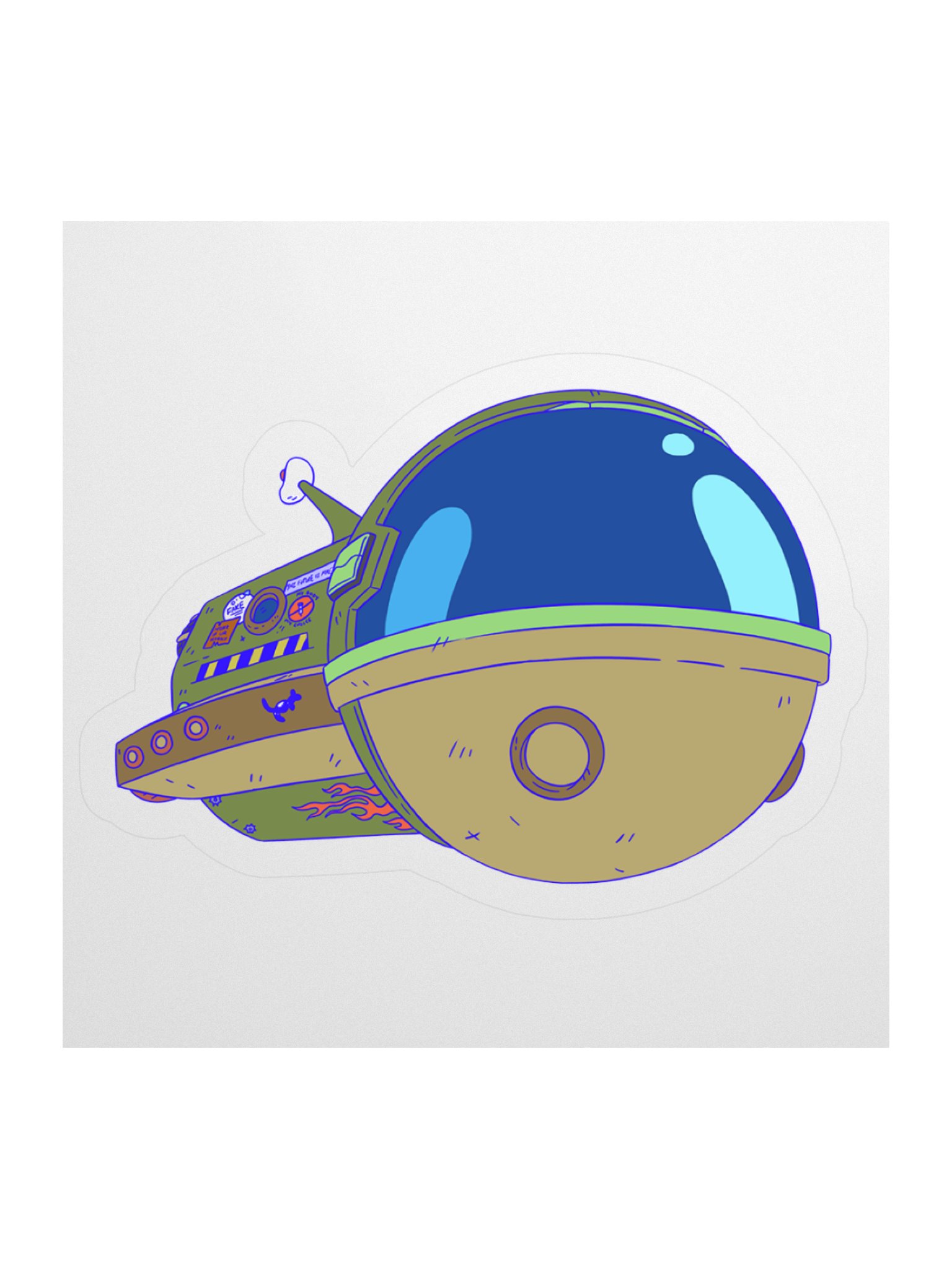 Problematic Spaceship Sticker product image (1)