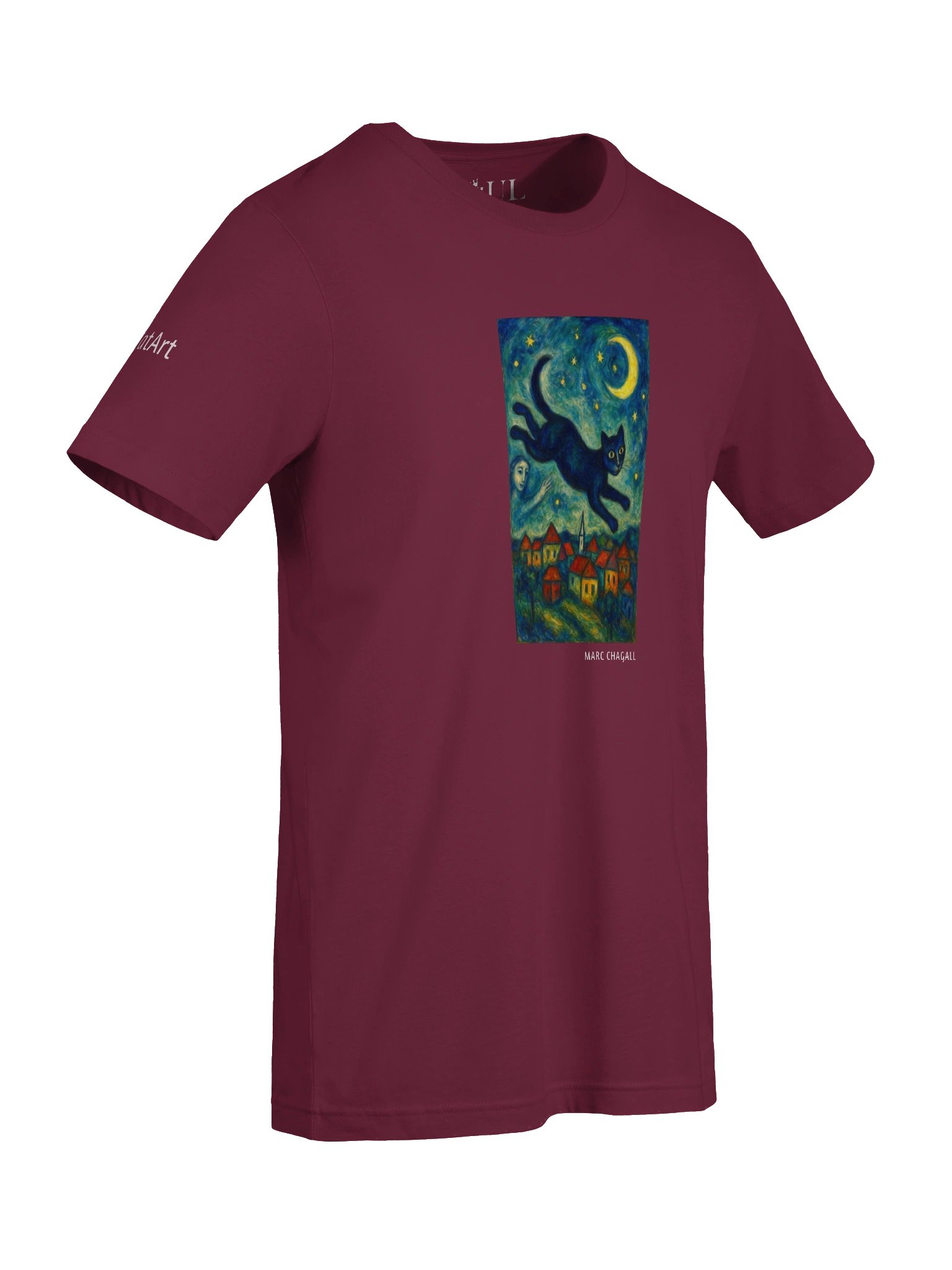 CATART Unisex Jersey Cat T-Shirt - MARC CHAGALL - Iconic Painting Reimagined with Cats product image (8)