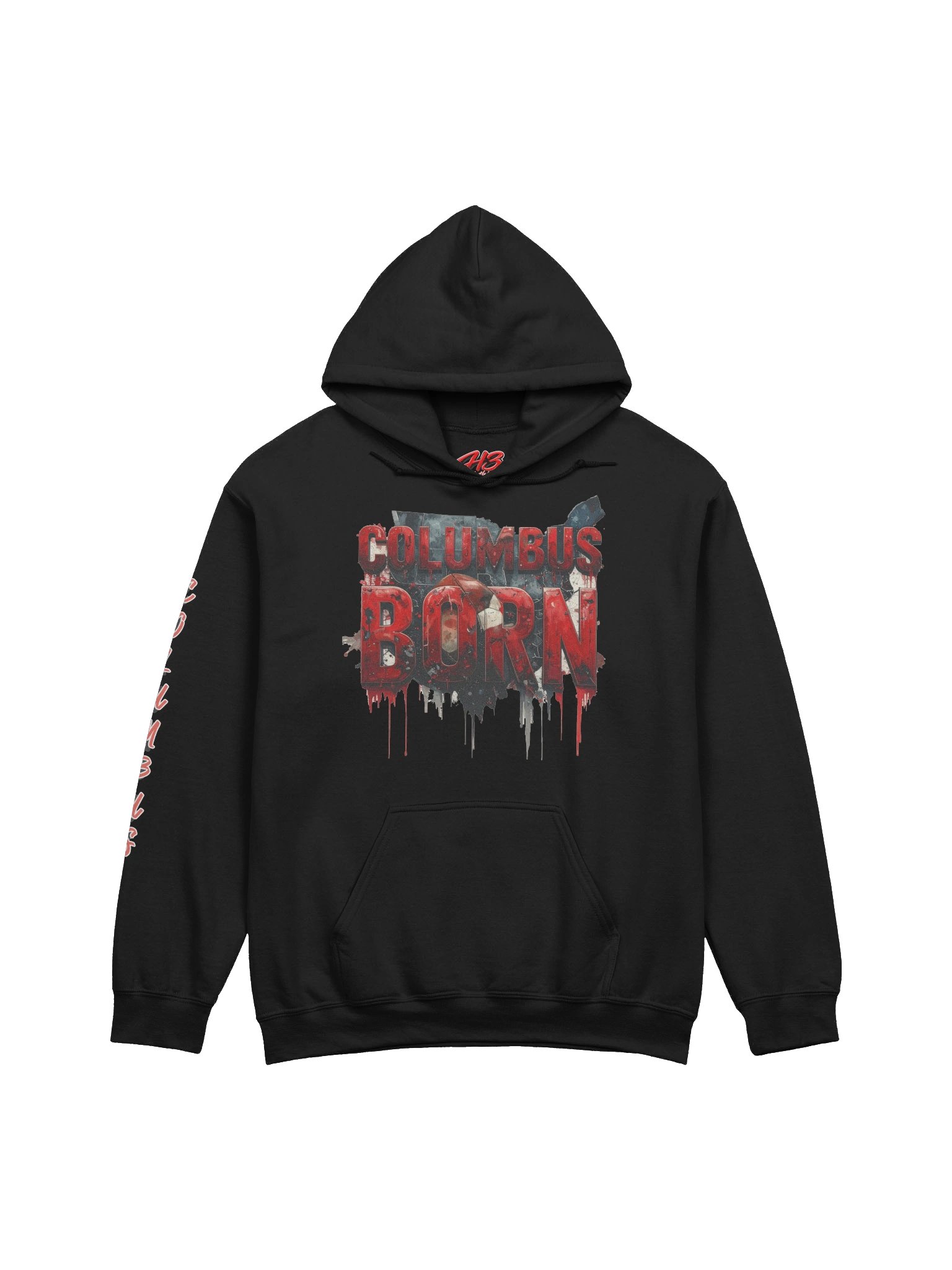Columbus Born red hoodie product image (3)