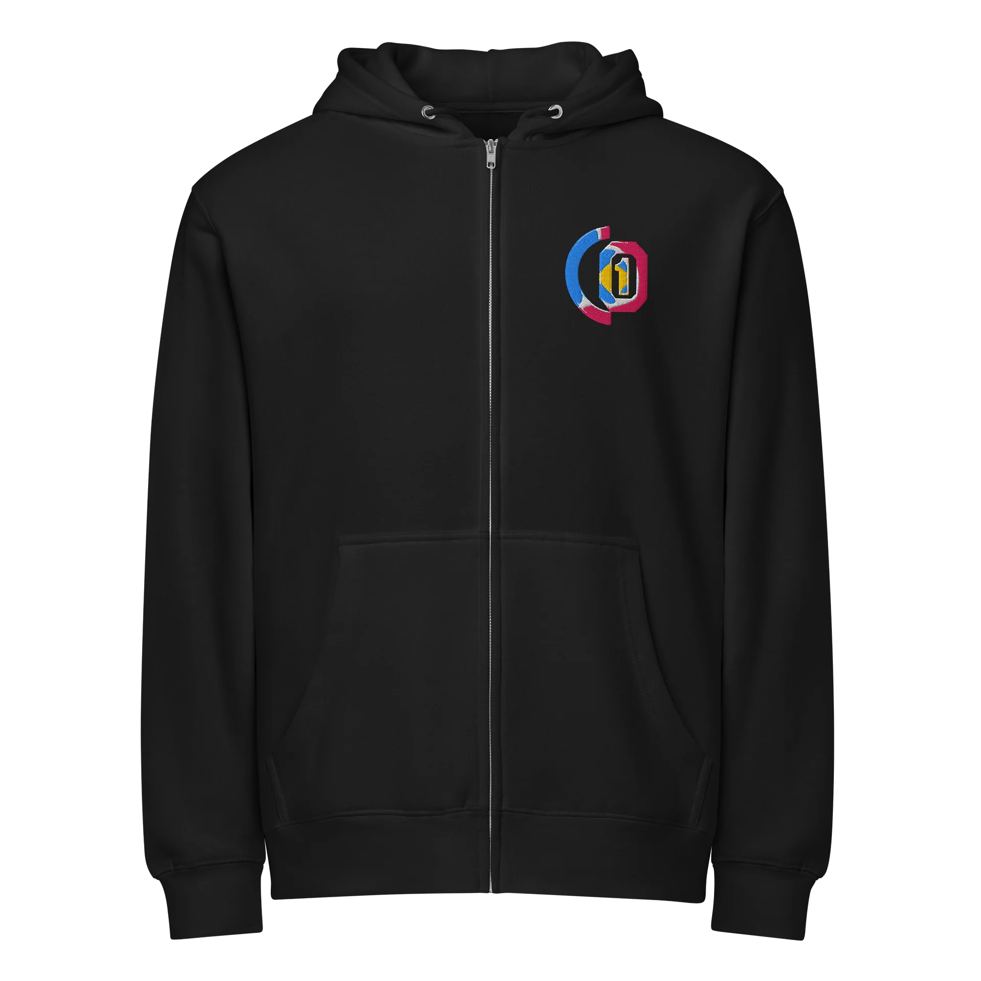 Abstract Neon Curve Zip Hoodie product image (1)