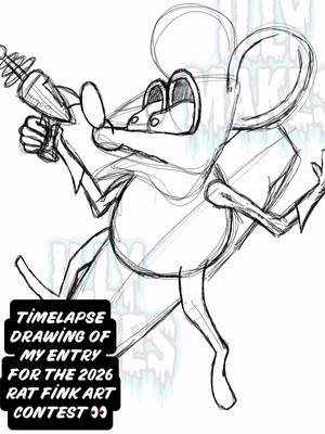 Voting is open today ONLY for my round in the 2026 Rat Fink art contest (no signup required, scroll down on the page to vote for me, Illymakes) and here is the sped up timelapse of my drawing in Procreate. I wanna say the total time for this was 11 hours but you can watch the timelapse and that does not take 11 hours hahaha anyway, thank you for all your support🙏 #gnarlymagazine #ratfinkartcontest