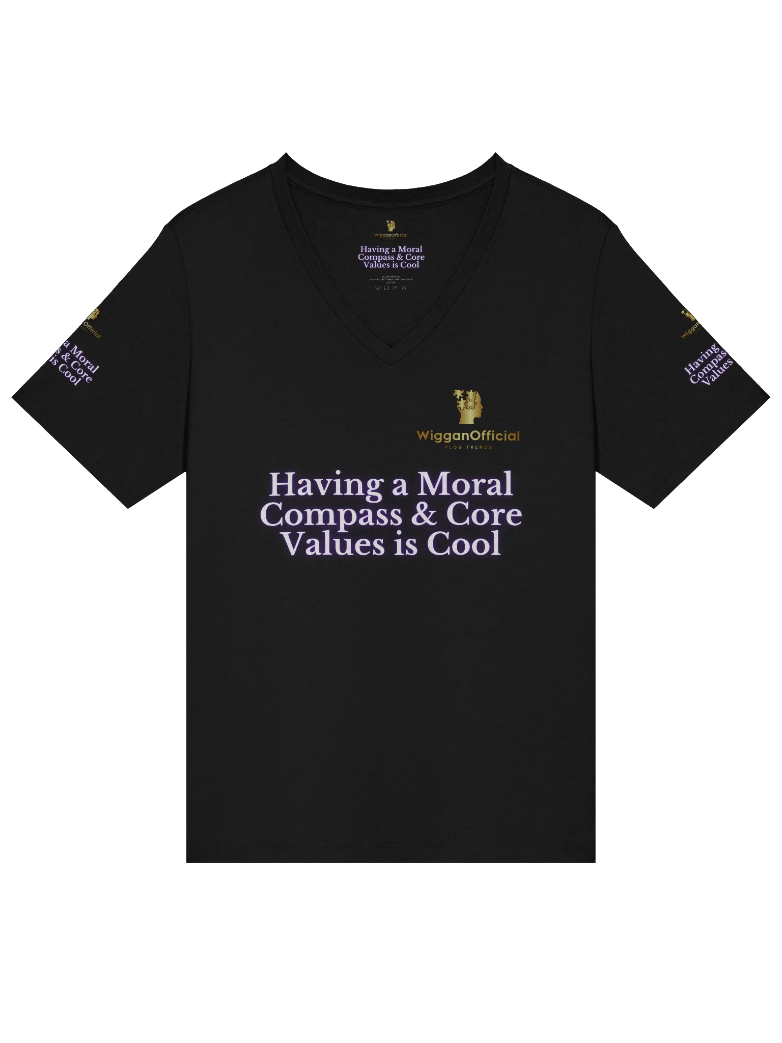 WigganOfficial “Having a Moral Compass & Core Values Is Cool” Women's Relaxed V-Neck T-Shirt product image (3)