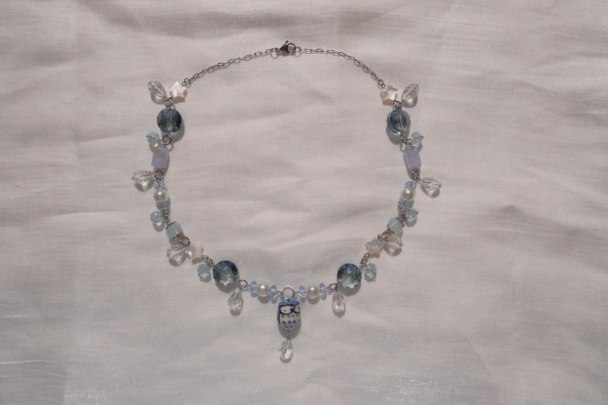 Owl of truth - Blue lace agate necklace 🦉 product image (7)