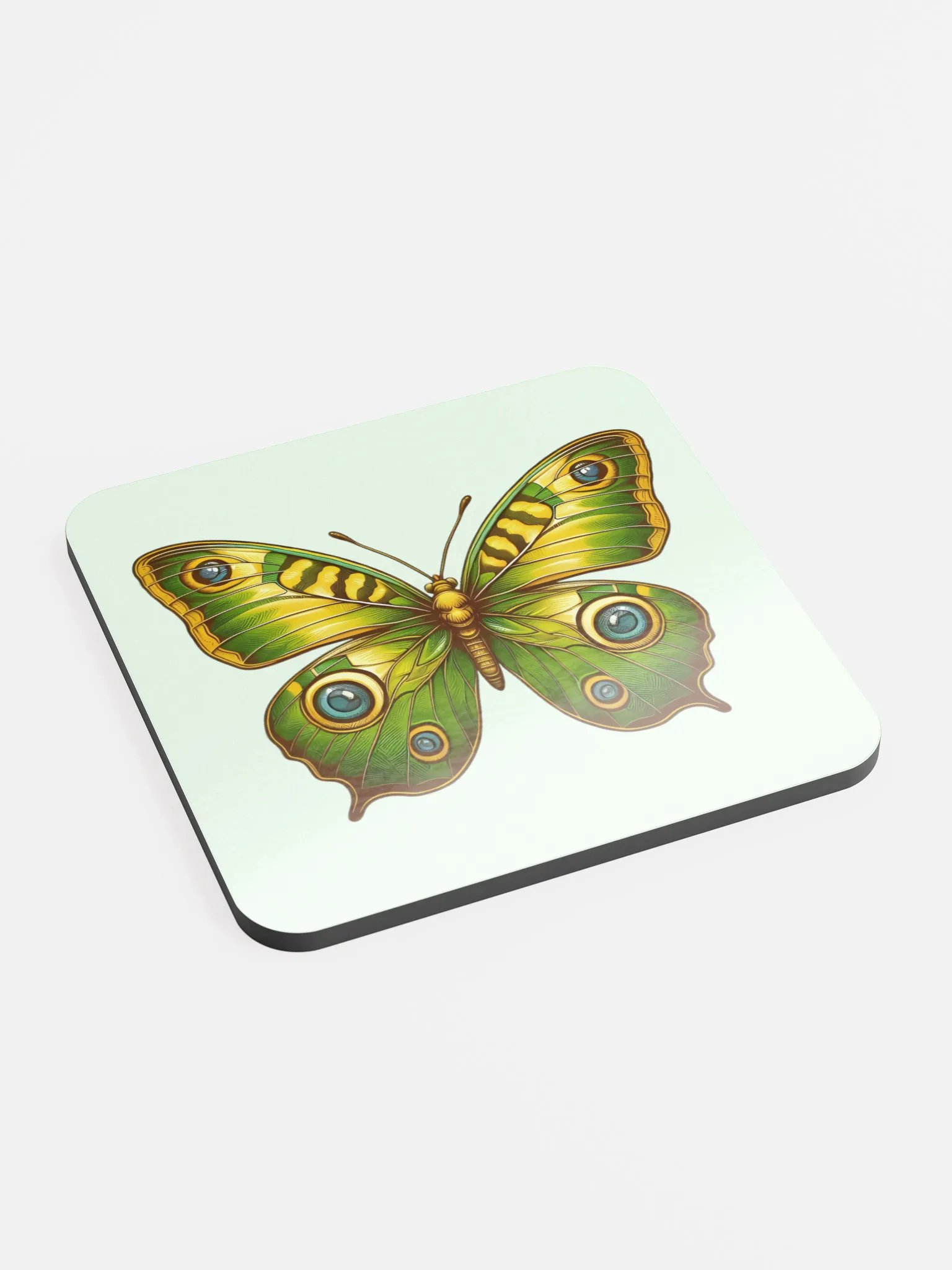 Green Hairstreak Butterfly Cork Coaster product image (1)