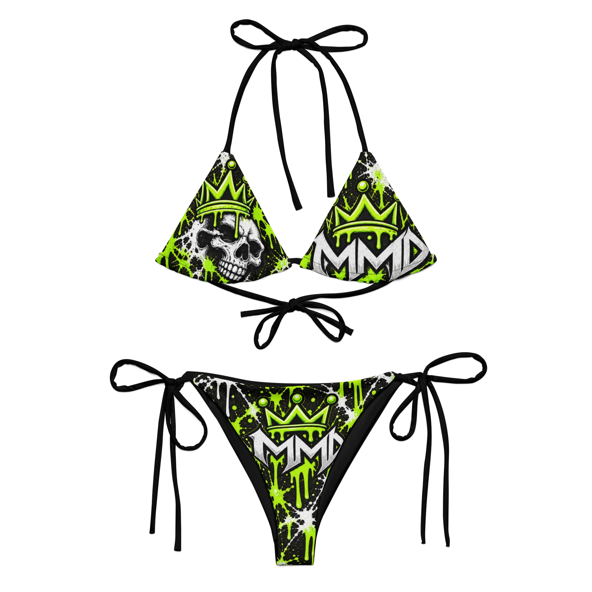 Neon Skull Crown String Bikini product image (1)