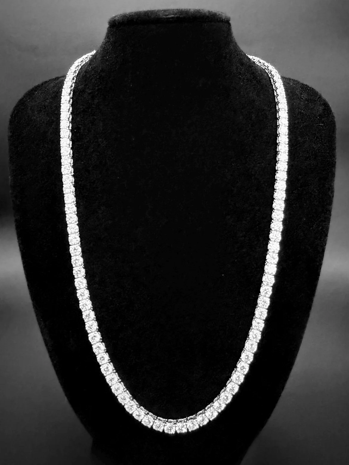 Silver Diamond Necklace product image (1)
