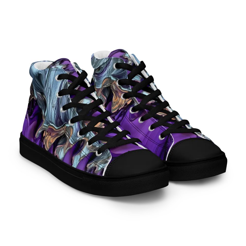 Men's Purple Metallic Fusion High Top Shoes product image (10)