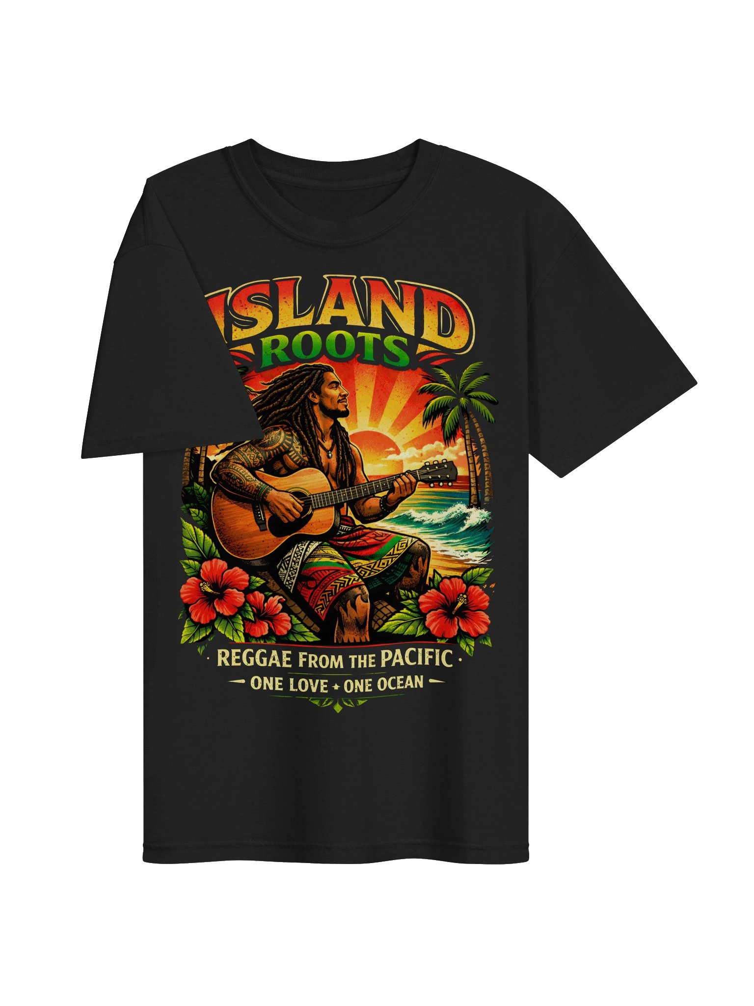 One Love One Ocean Tropical Island Roots Reggae Music T-Shirt product image (3)