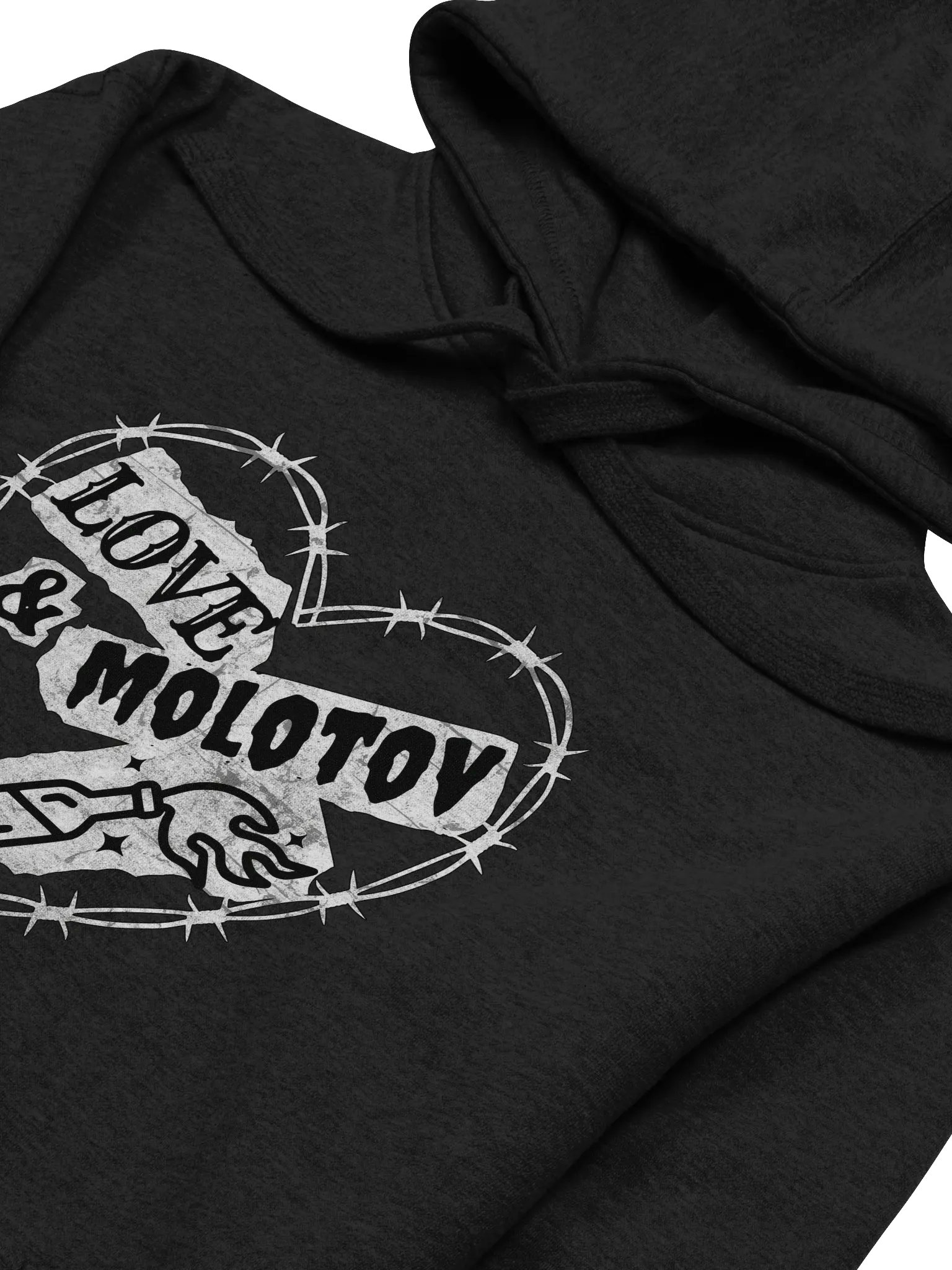 Love & Molotov Rebellion Signature Design Punk Hoodie product image (2)