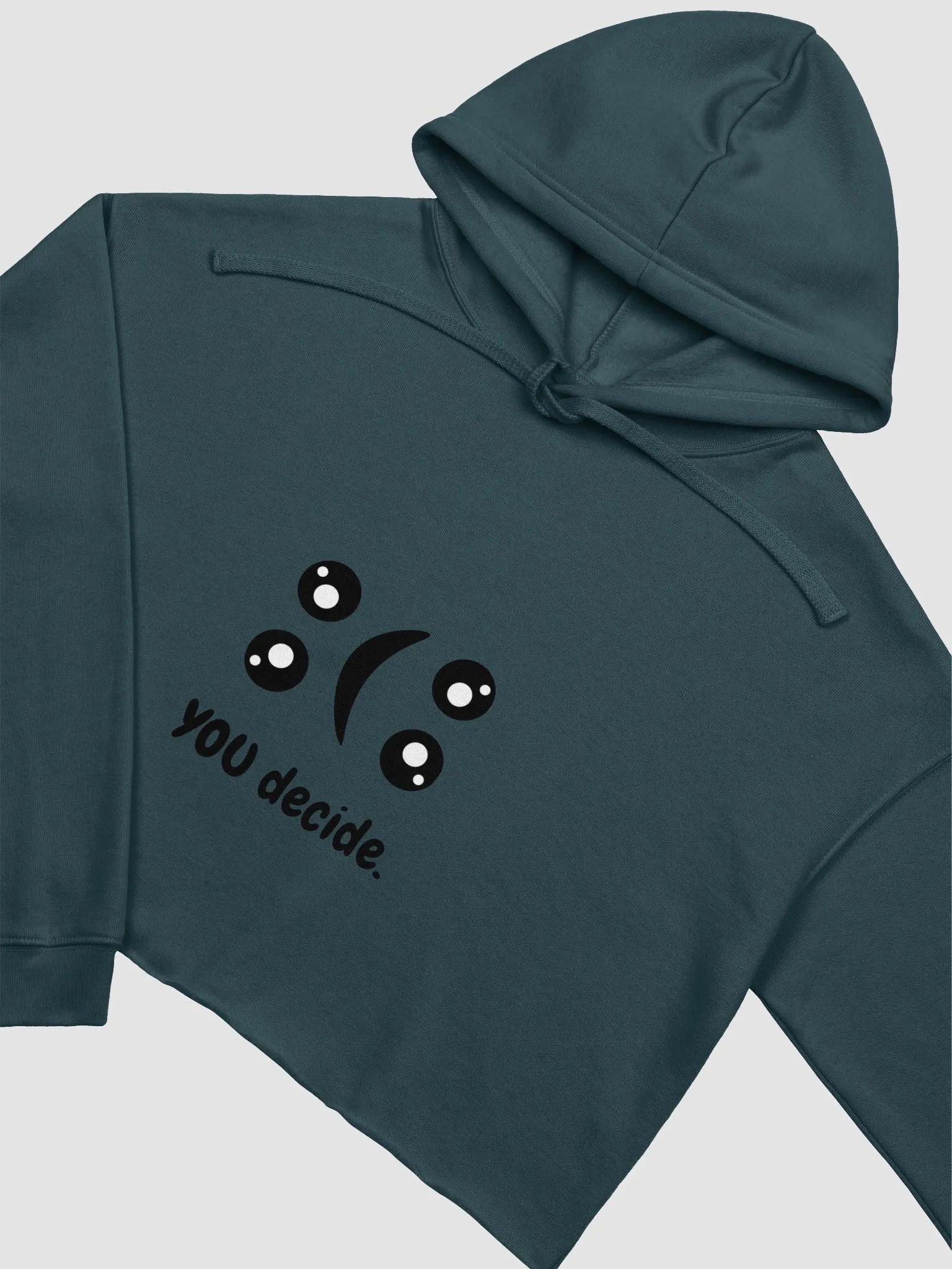 Happy or Sad Patterned Crop Hoodie product image (16)