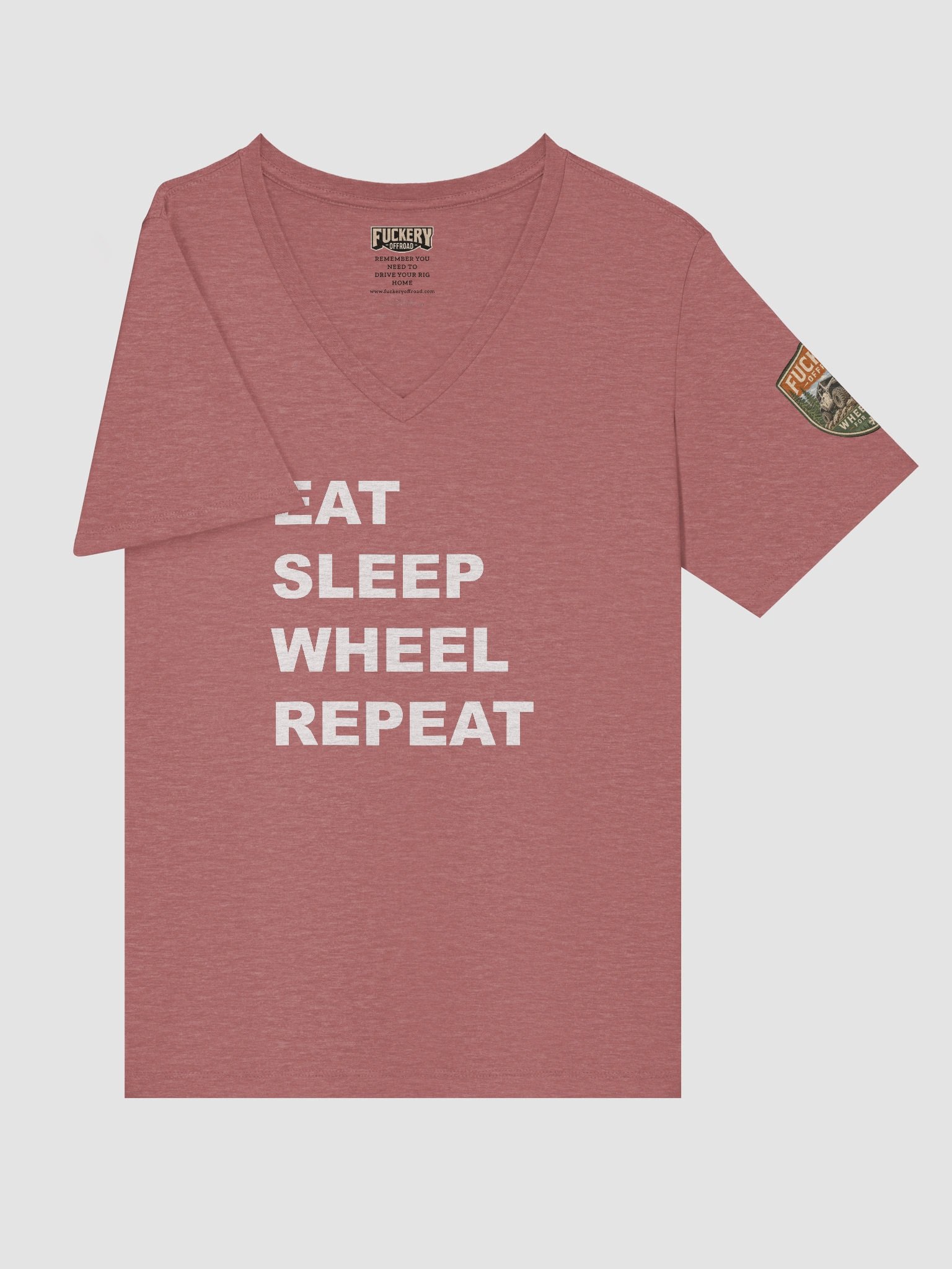Woman t-shirt with Eat Sleep Wheel Repeat product image (3)