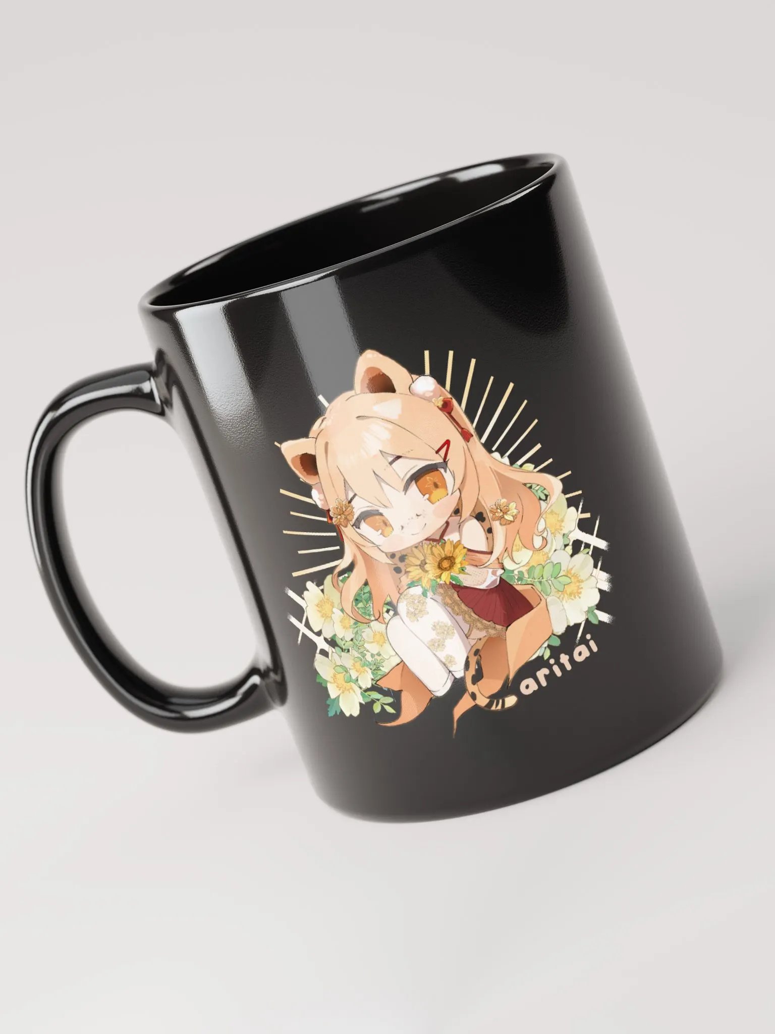 aritai 🌻 Flower Mug (Black) product image (4)