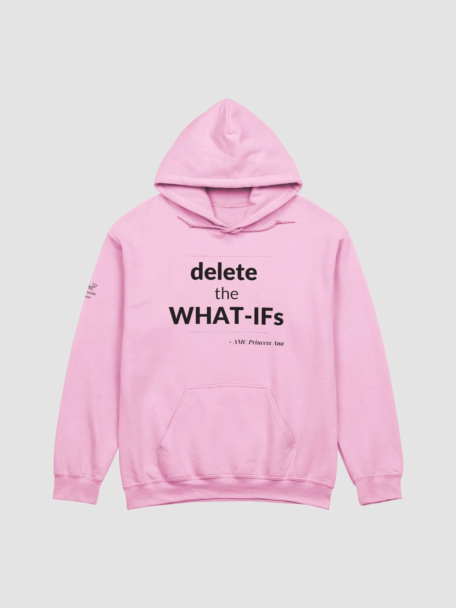 Delete the What-Ifs PULLOVER Hoodie - Black text product image (2)