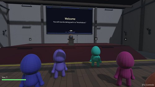 Death Game Simulator 是一場夢境般的派對秀：戴面具的主持人掌控全場，讓參賽者經歷荒謬且連環的迷你遊戲。參賽者為生存而奮鬥，主持人為觀眾而笑。結尾的收尾派對回放亮點，光影與失敗同在。與朋友、陌生人或獨自遊玩，這場黑色幽默的盛宴讓心跳...