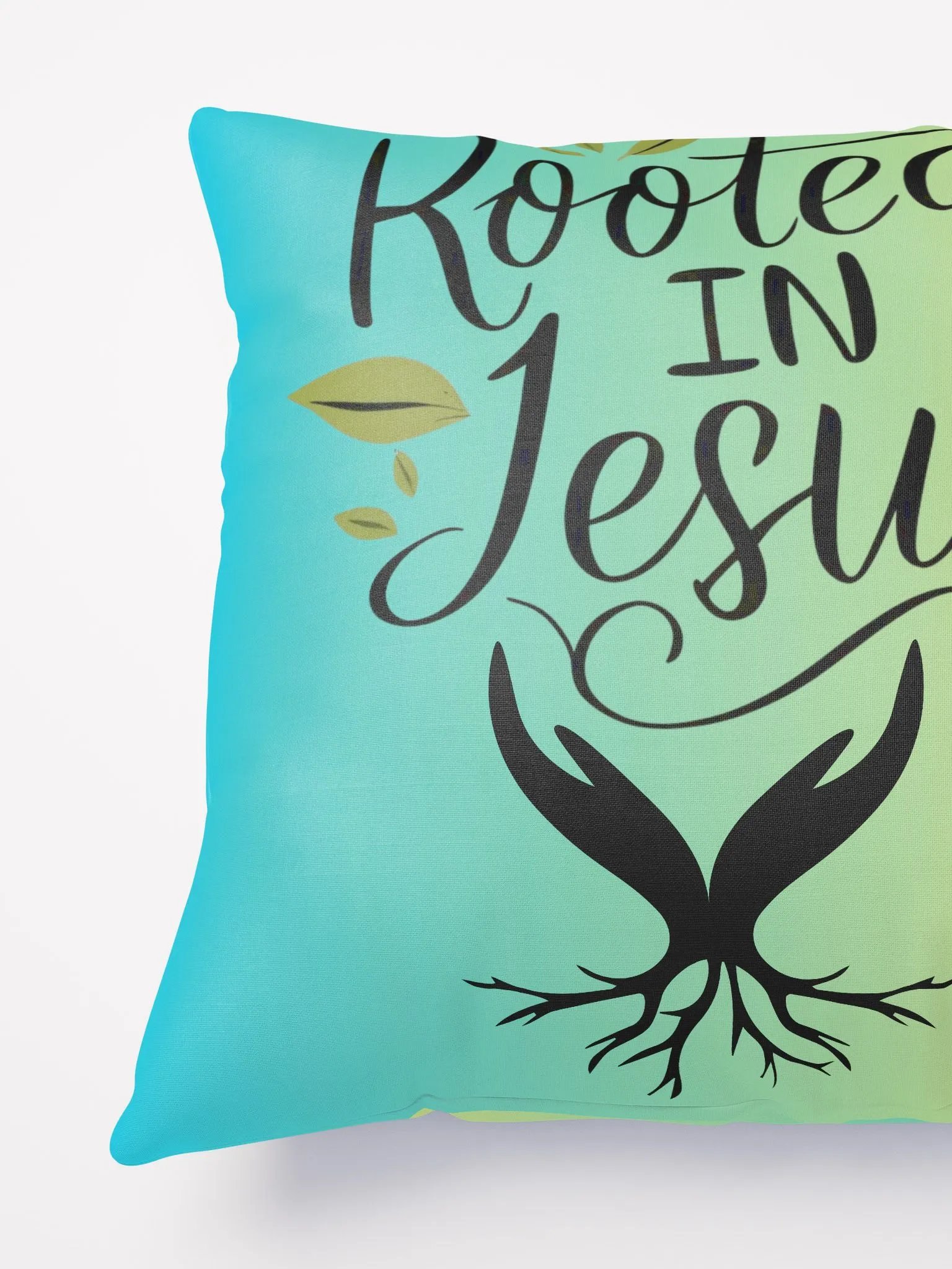 Rooted In Jesus Inspirational Throw Pillow product image (6)