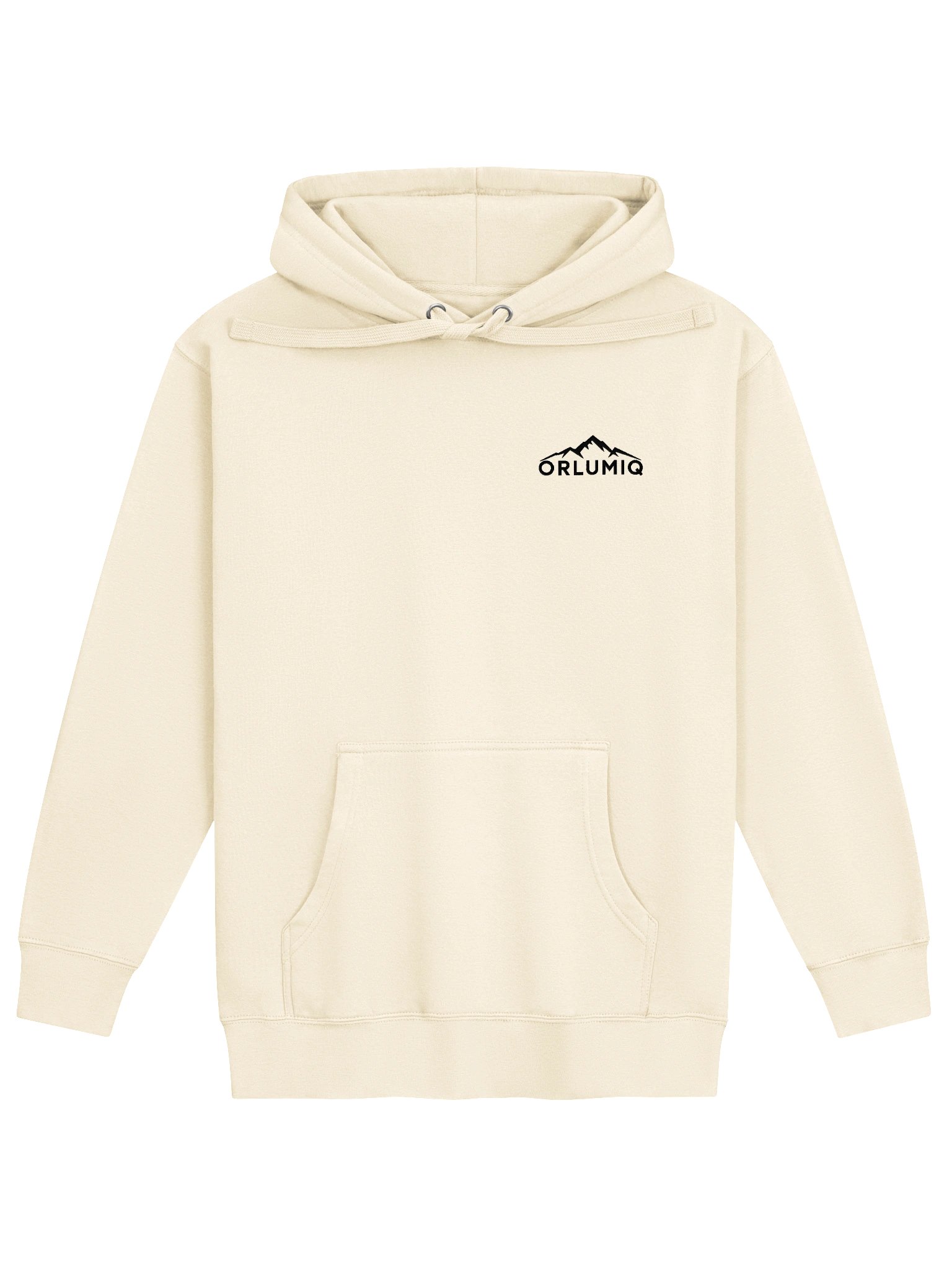 ORLUMIQ Signature Mountain Embroidered Hoodie | Premium Ivory Unisex Hoodie product image (1)