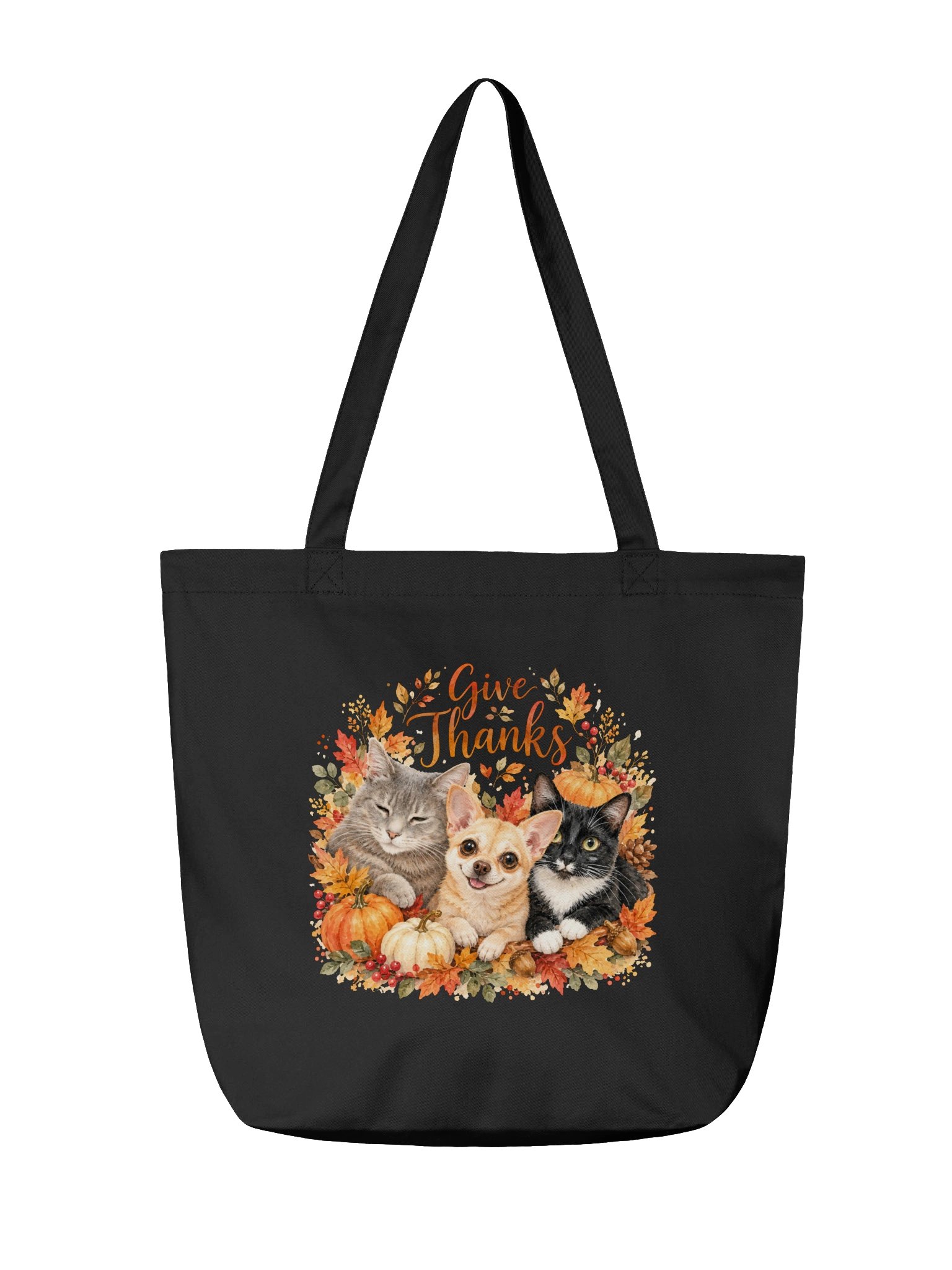 Give Thanks Fall Pet Lover Tote Bag product image (3)
