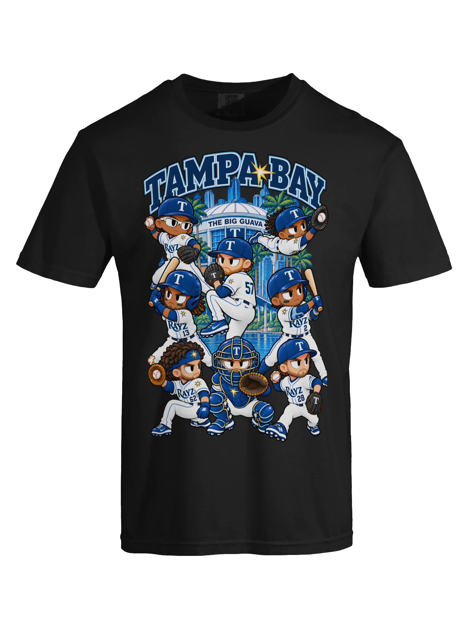 Tampa Bay Baseball Animated Player T-Shirt product image (33)