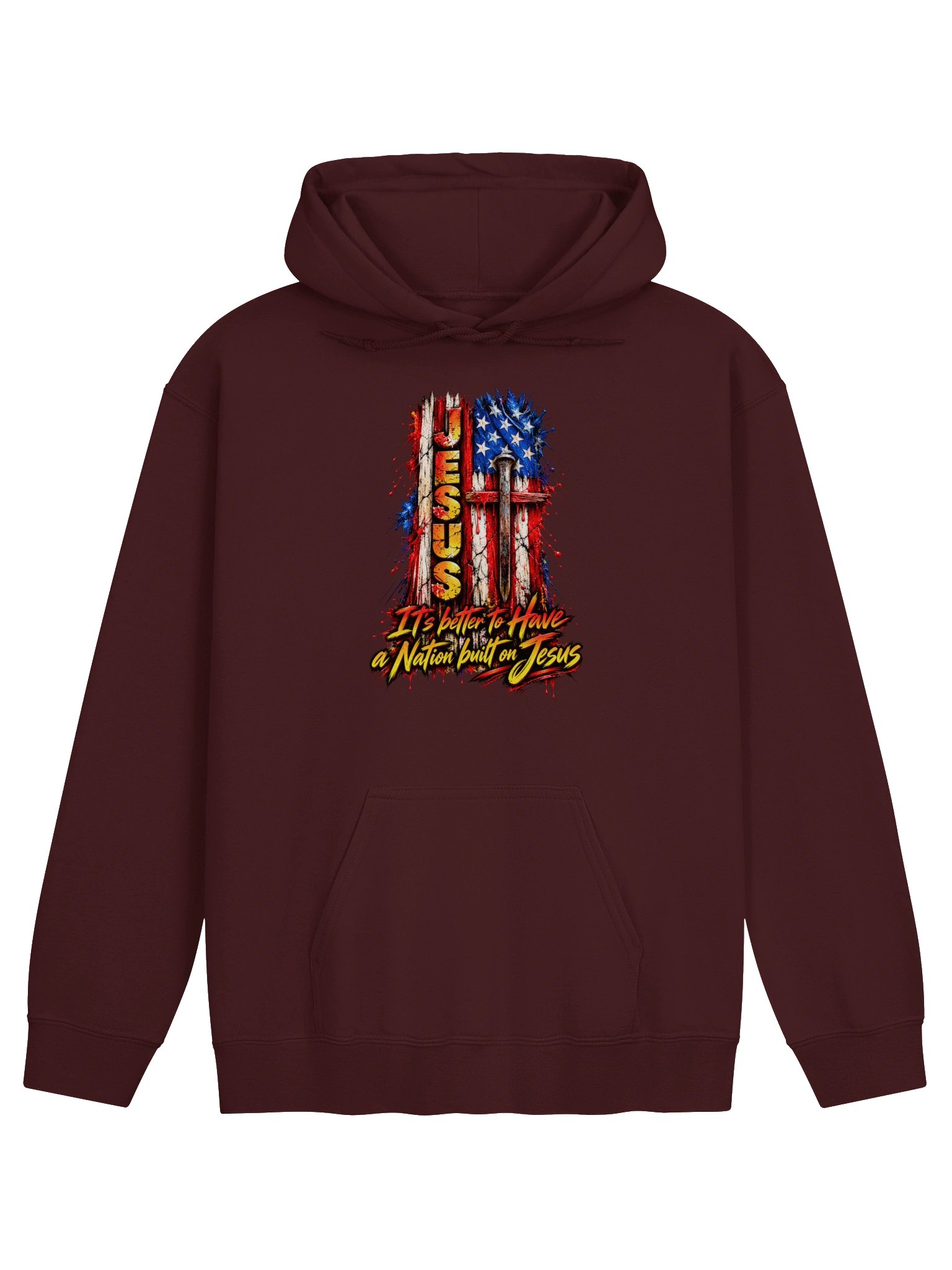 Jesus Is the Foundation of America Hoodie | One Nation Under God | Patriotic Christian Faith Apparel product image (5)