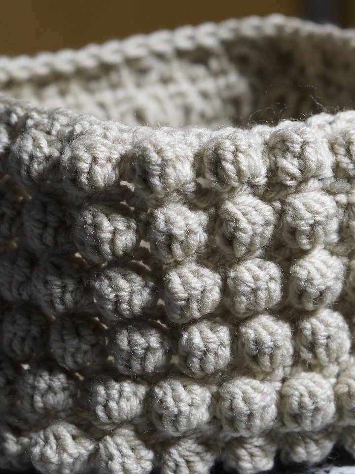 Bobble square basket Crochet pattern product image (1)