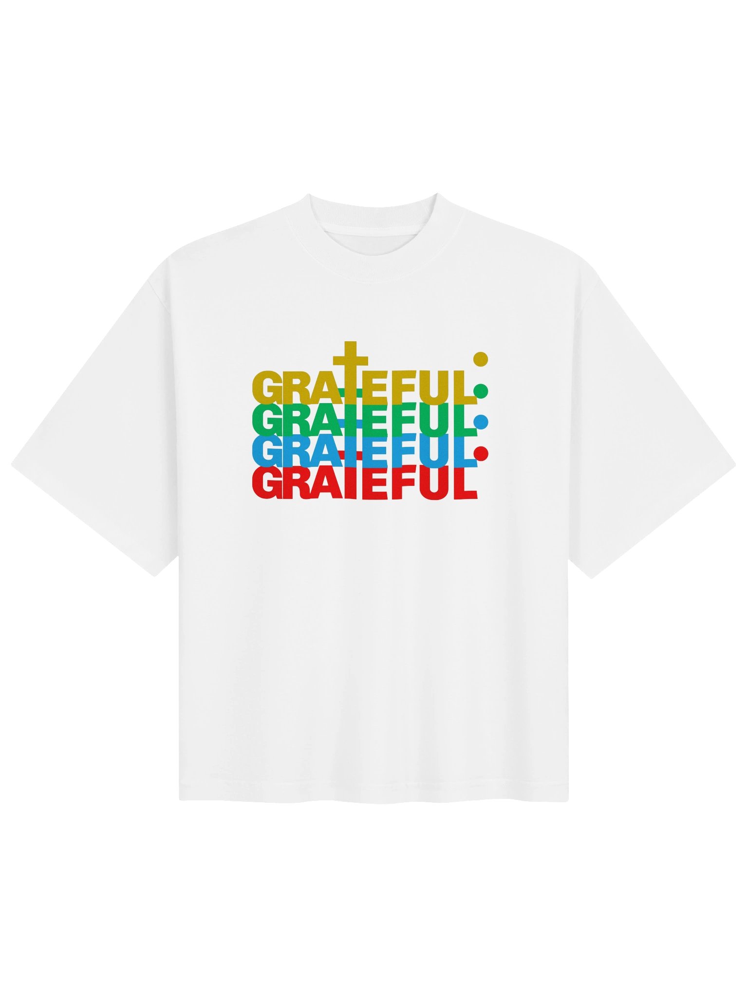 Grateful Oversized Tee (White) product image (1)