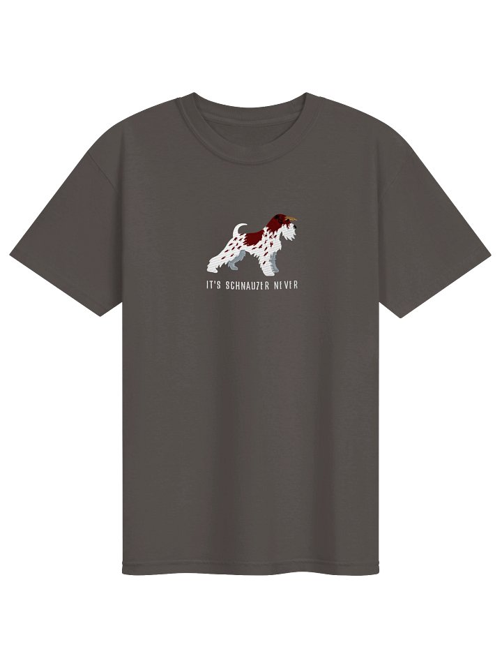 It's Schnauzer Never T-Shirt(Embroidered) of a Miniature Schnauzer(Parti, Liver & White) product image (9)