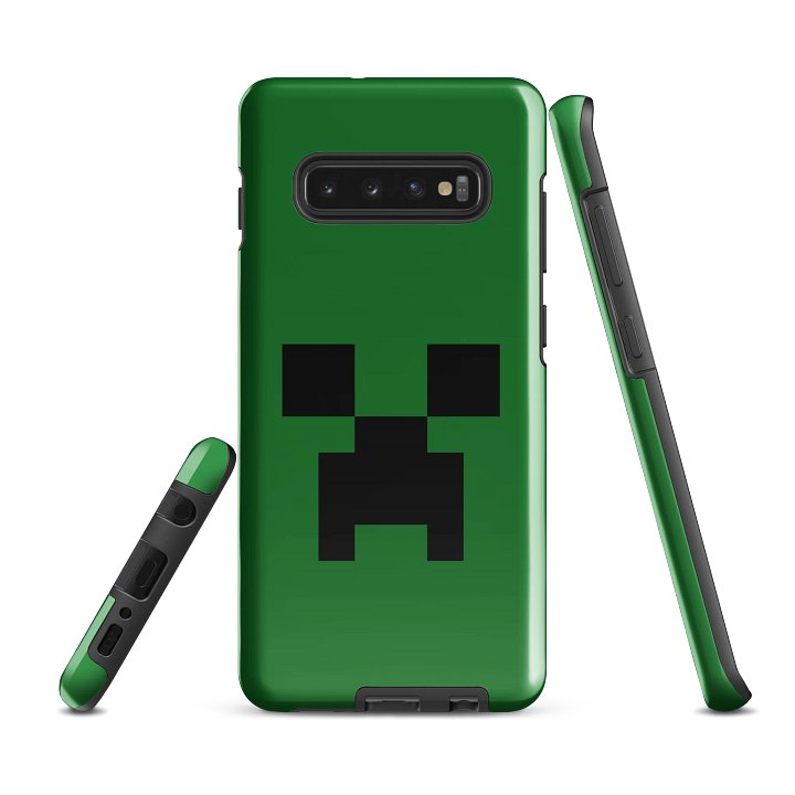 Creeper Samsung Phone Case - Minecraft Tough Phone Case for Samsung Galaxy S25 Ultra, S25, S24 Ultra product image (1)