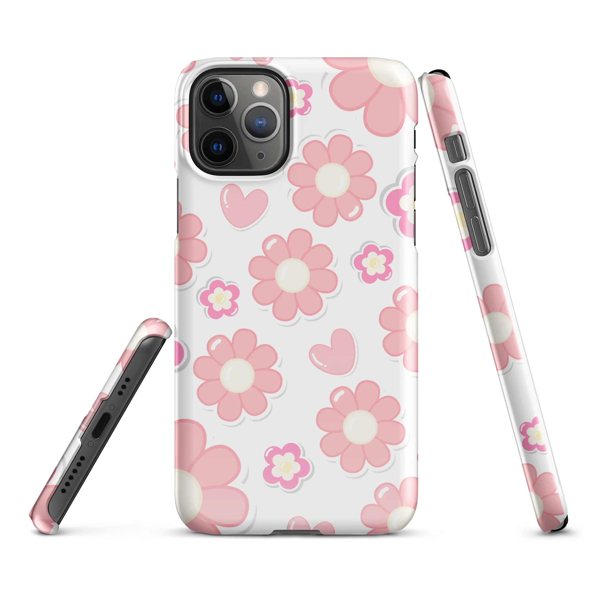 Pink Daisy Heart iPhone Snap Case product image (2)