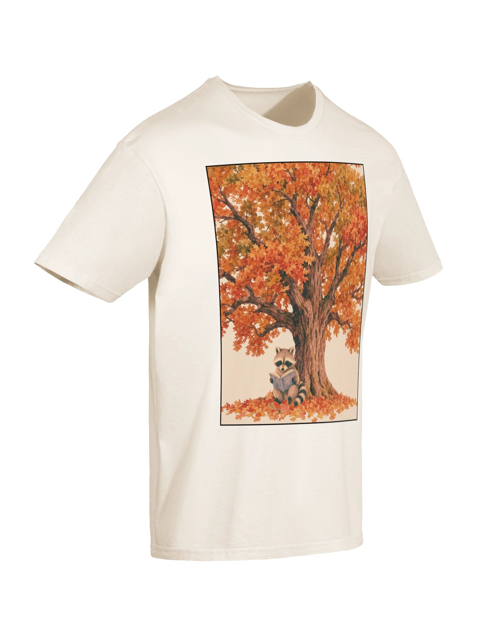 Raccoon Reading Under Autumn Tree Tee product image (5)