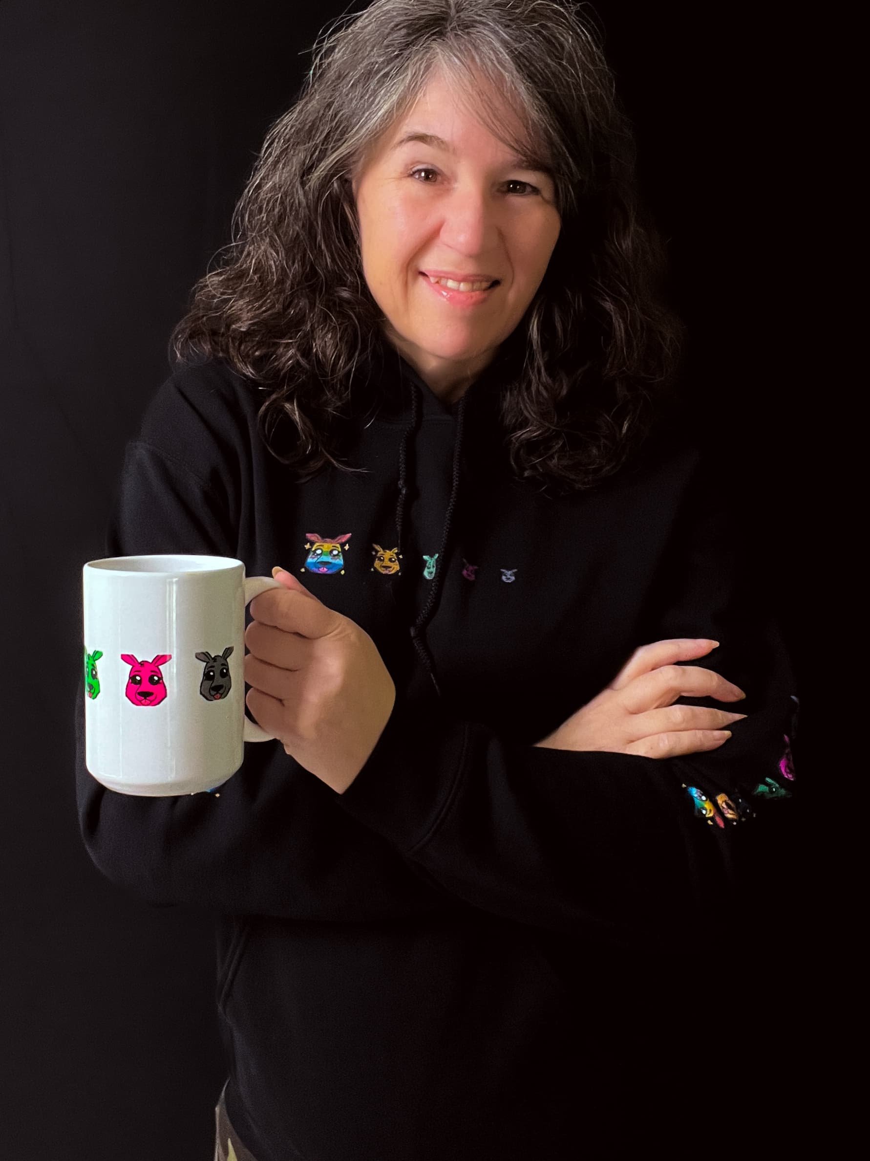 TiaLaughs Rainbow RooKrew Kangaroo Badges Mug product image (4)