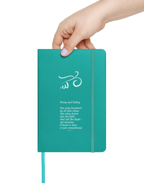 Bird Calligraphy Notebook w/Poem – Clear White Print product image (4)