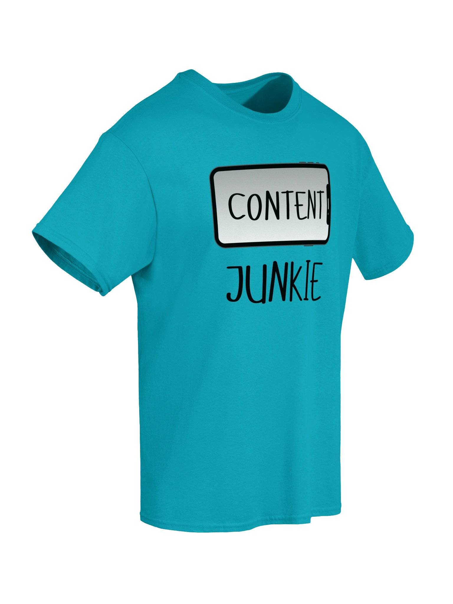 Content Junkie T-Shirt Teal Cotton product image (6)