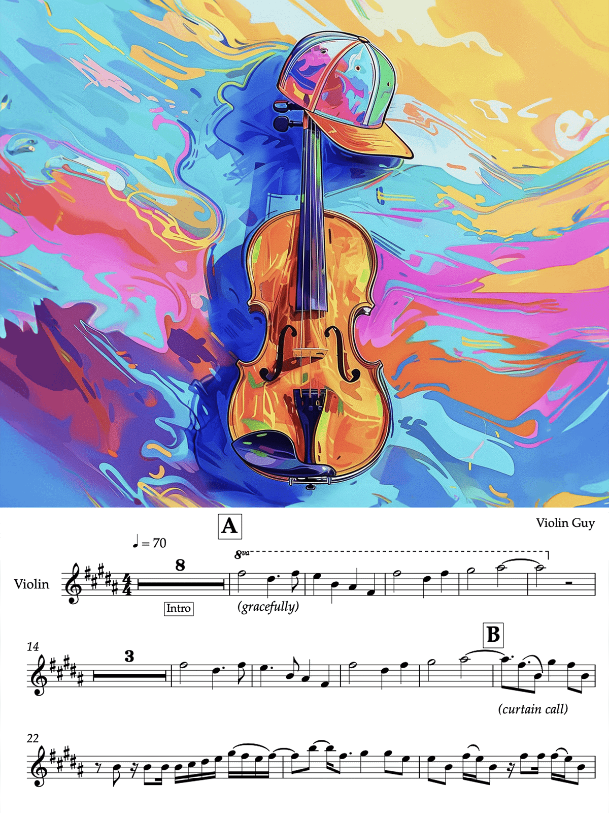 COLORS - Sheet Music | Violin Guy
