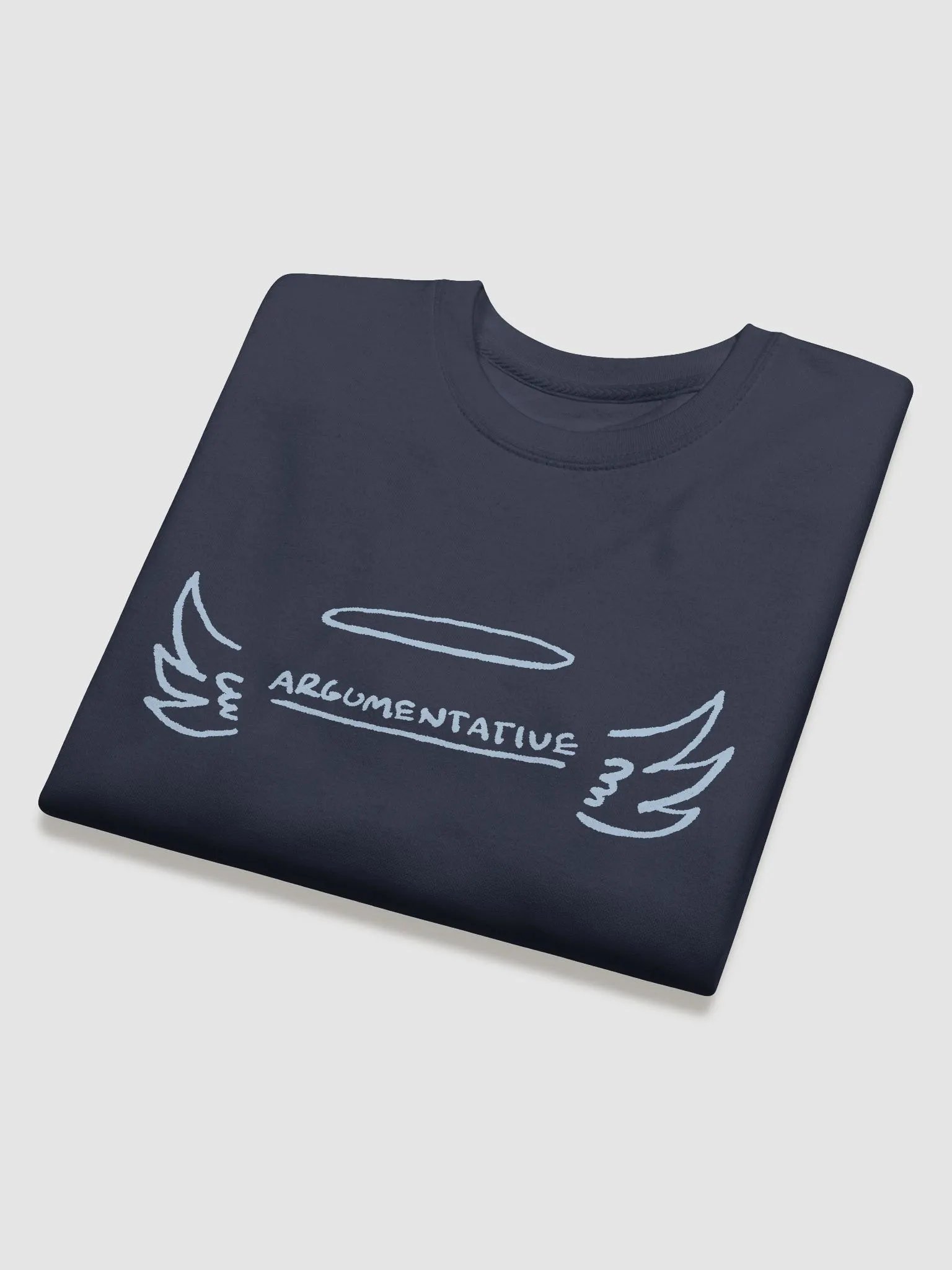ANGELIC (light blue design) Printed Premium Cotton Crewneck product image (20)