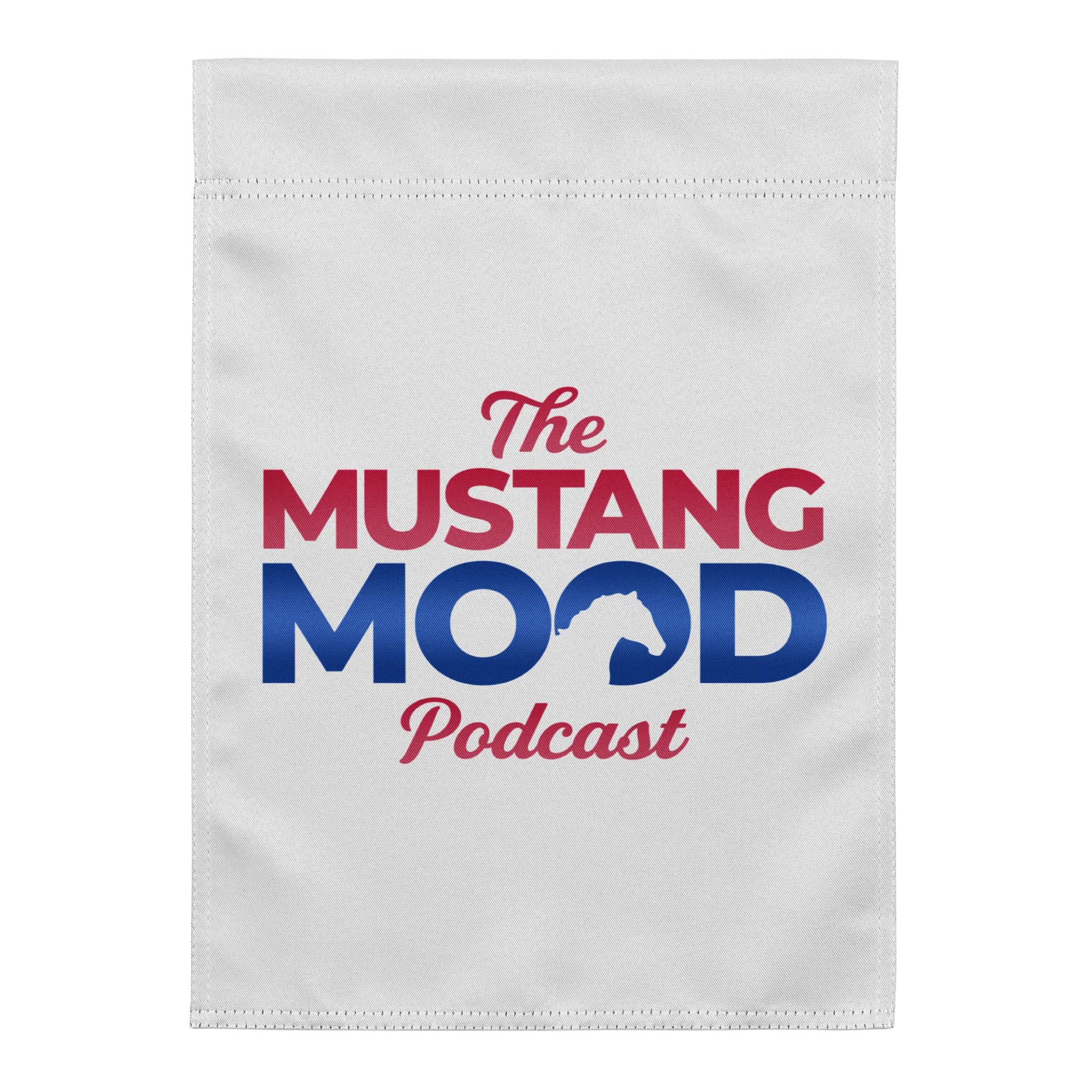 The Mustang Mood Lawn Flag - White product image (1)