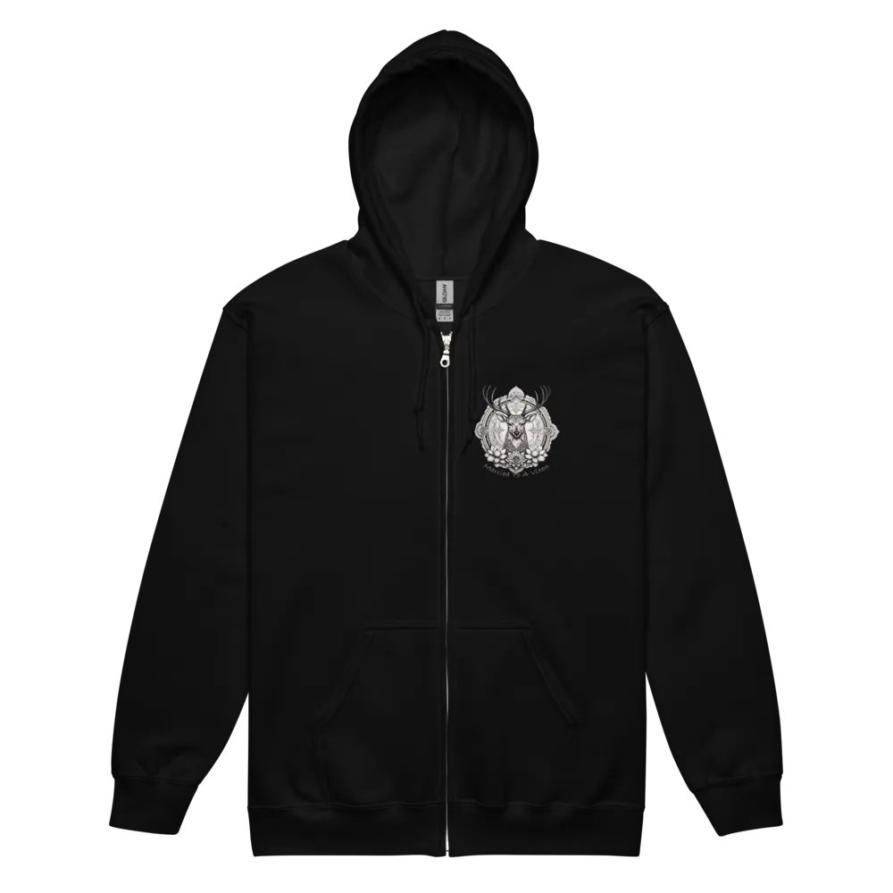 Married To A Vixen Always Together Stag and Vixen Mandala Back Print Zippy Hoodie product image (8)