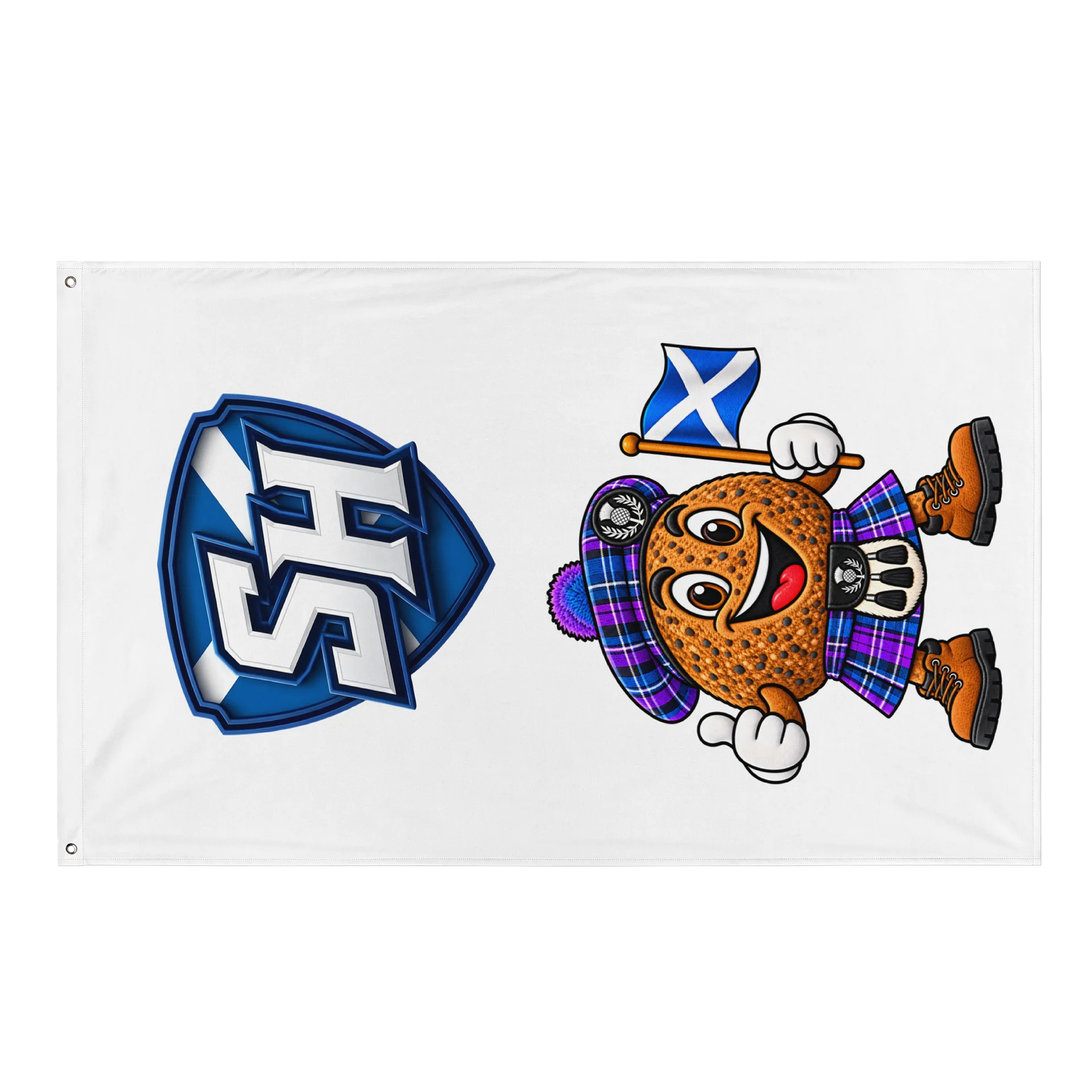 SH Logo & Mr Haggis All-Over Print Flag product image (1)